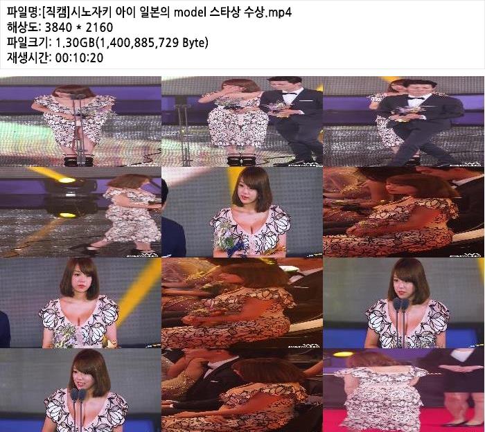 [직캠]시노자키 아이 일본의 model 스타상 수상