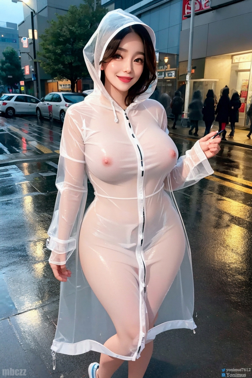 AI화보 비오는거리