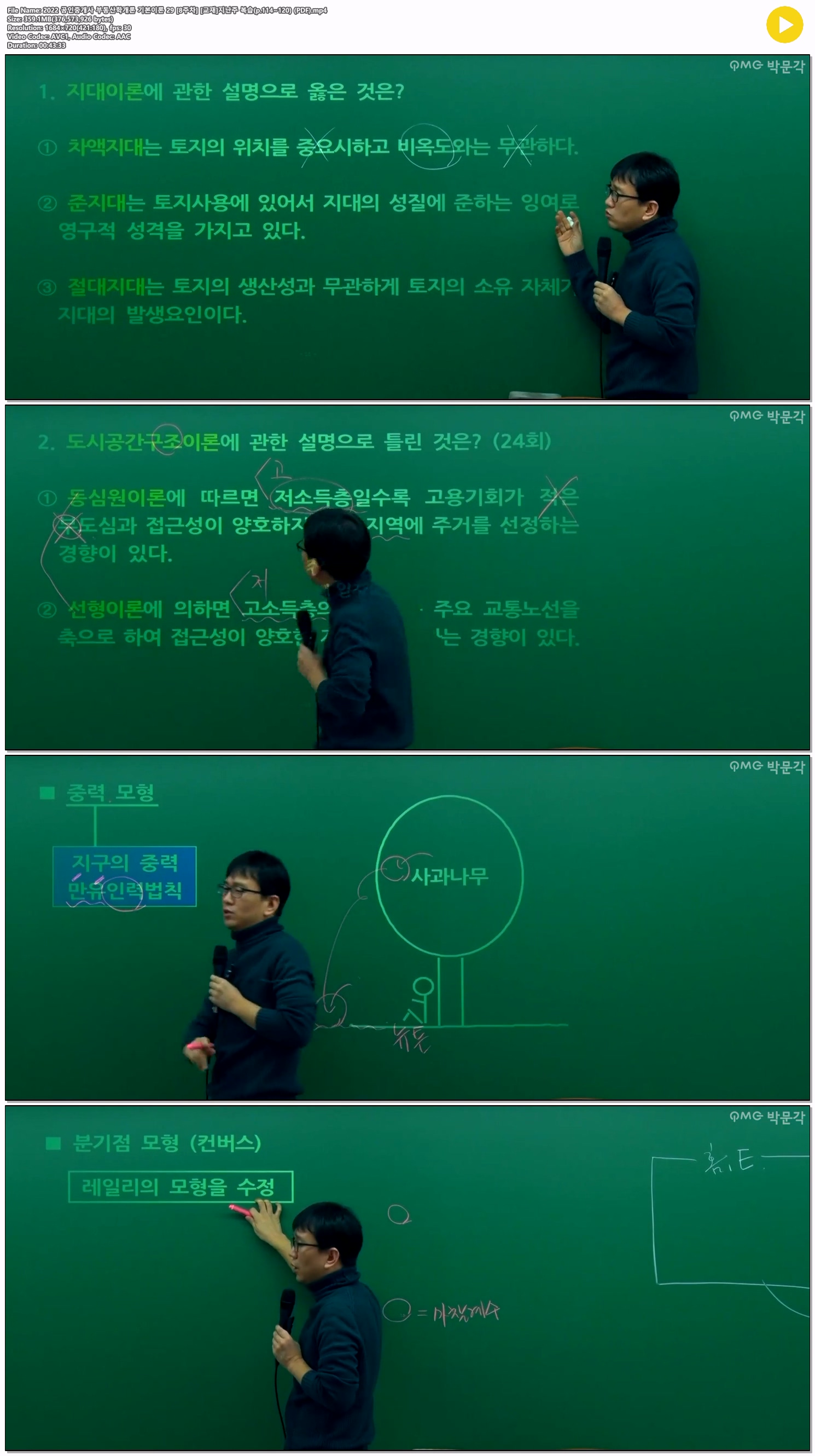 2022 공인중개사 부동산학개론 기본이론 29 [8주차] [교재]지난주 ..