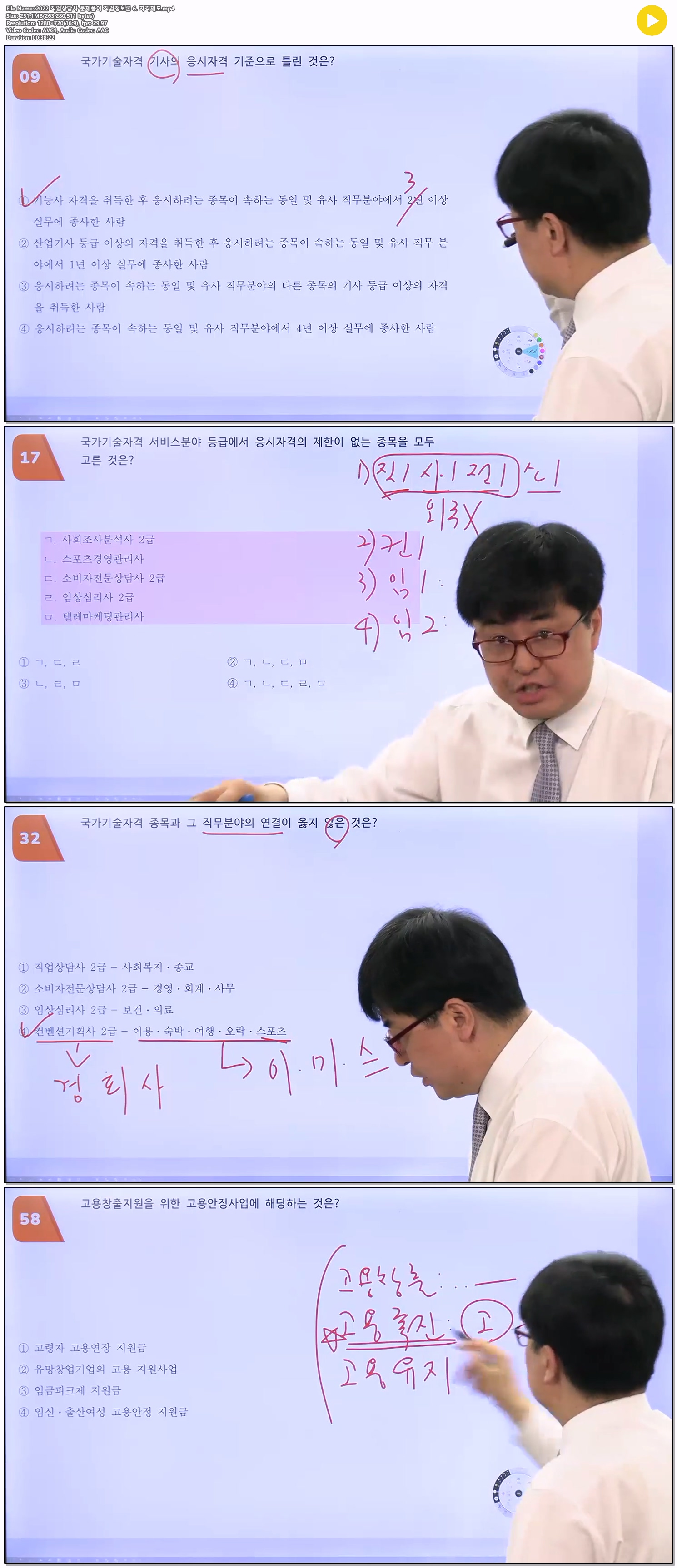 2022 직업상담사 문제풀이 직업정보론 6. 자격제도