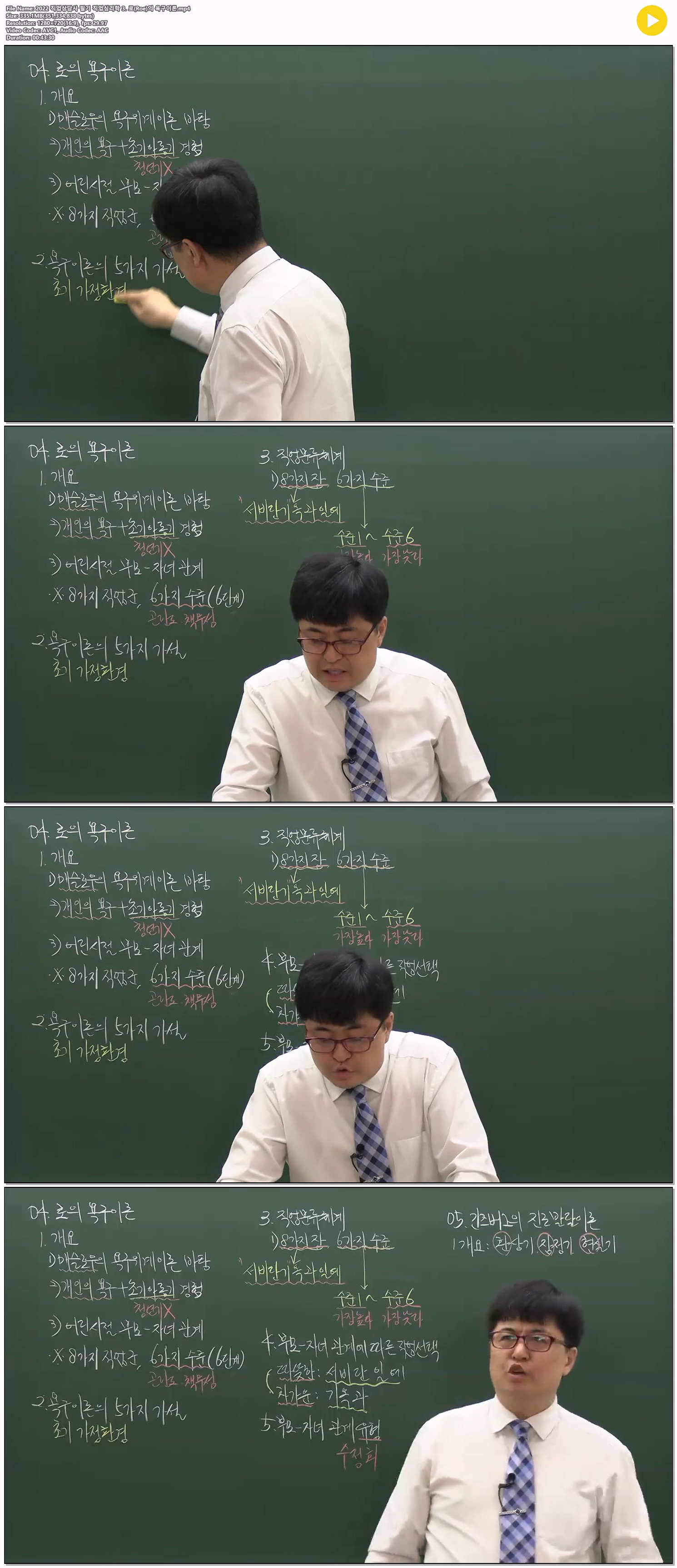 2022 직업상담사 필기 직업심리학 3. 로(Roe)의 욕구이론
