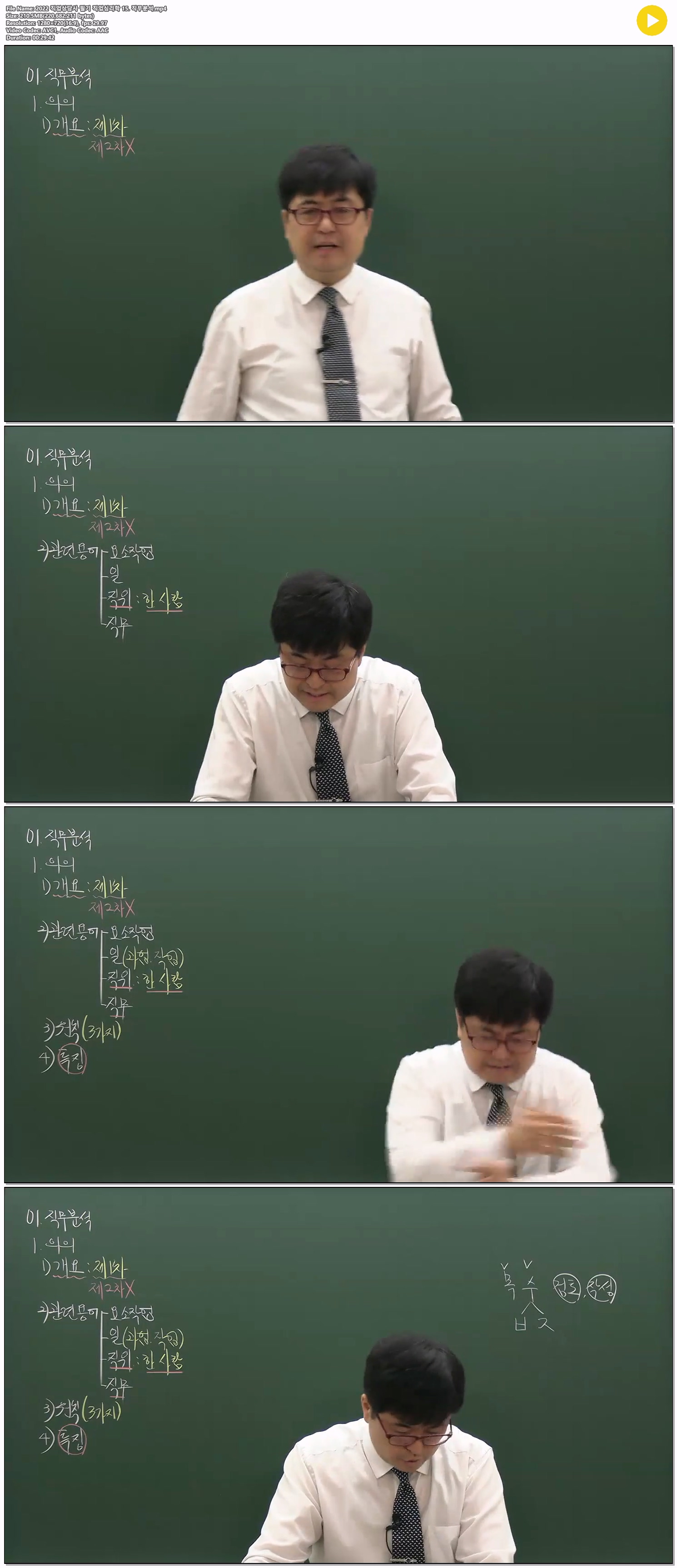 2022 직업상담사 필기 직업심리학 15. 직무분석