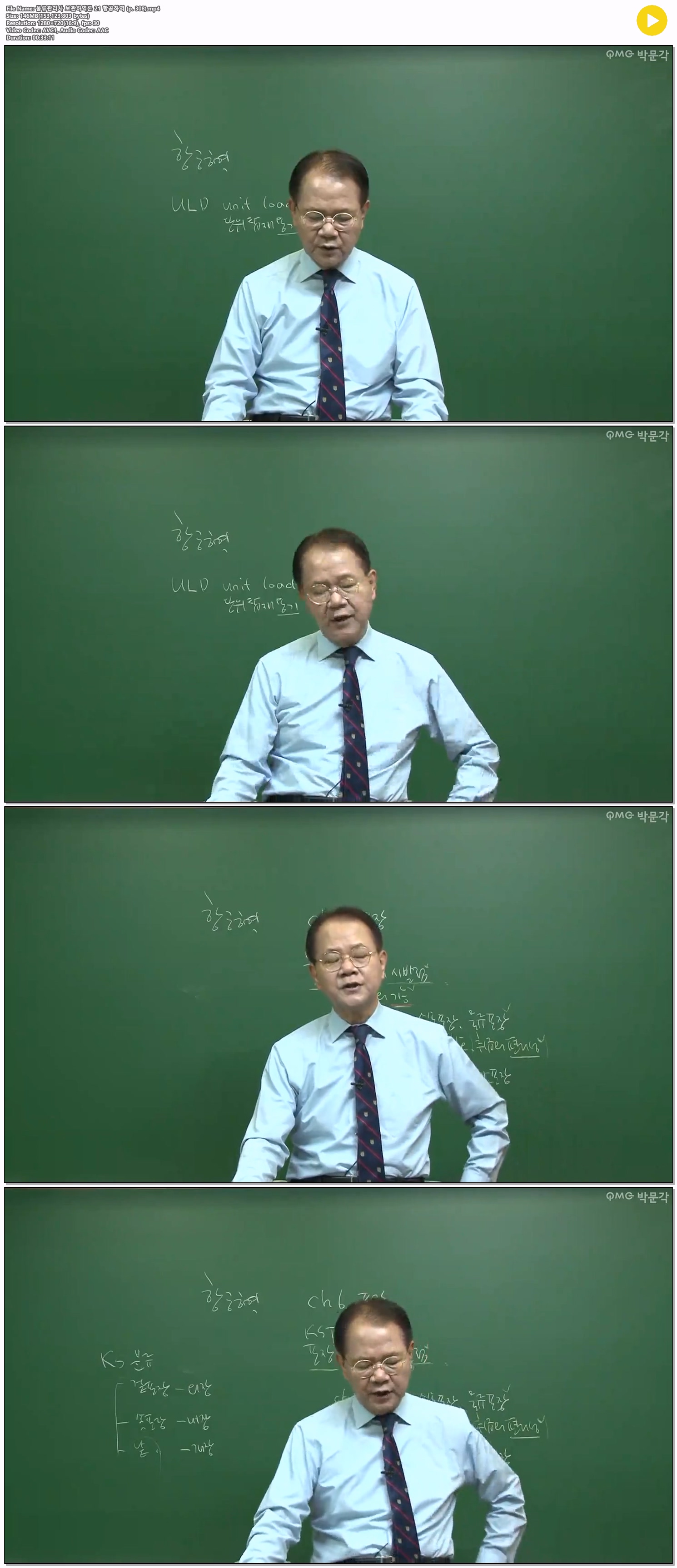 물류관리사 보관하역론 21 항공하역 (p. 308)