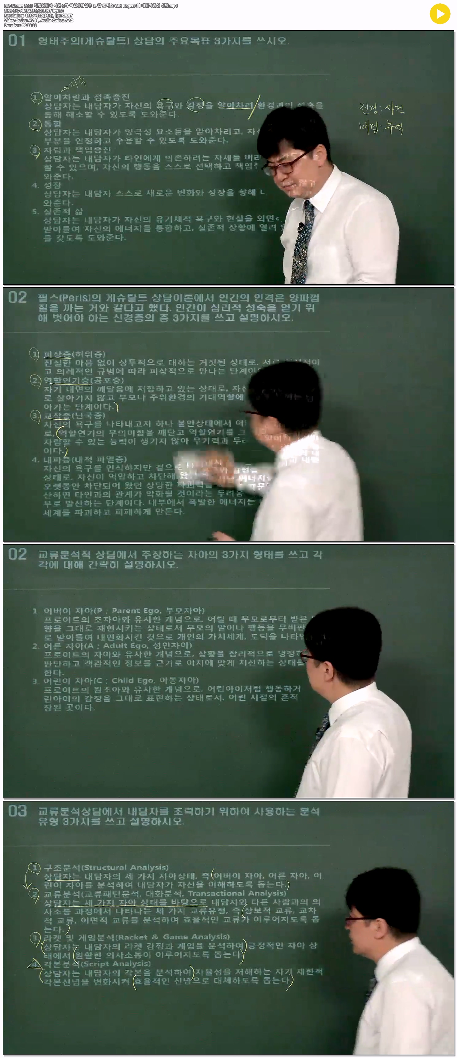 2021 직업상담사 이론 2차 직업상담실무 3. 칼 로저스(Carl Rogers..