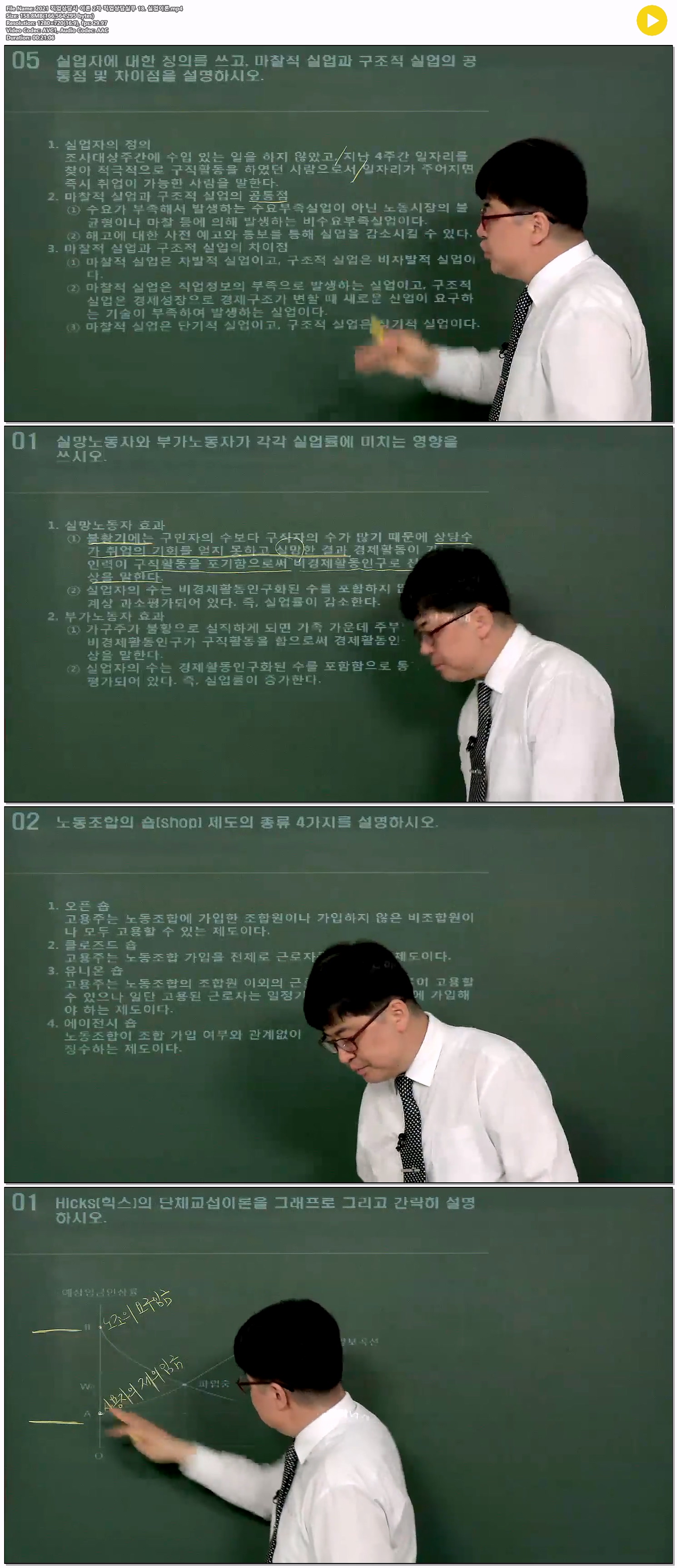 2021 직업상담사 이론 2차 직업상담실무 18. 실업이론