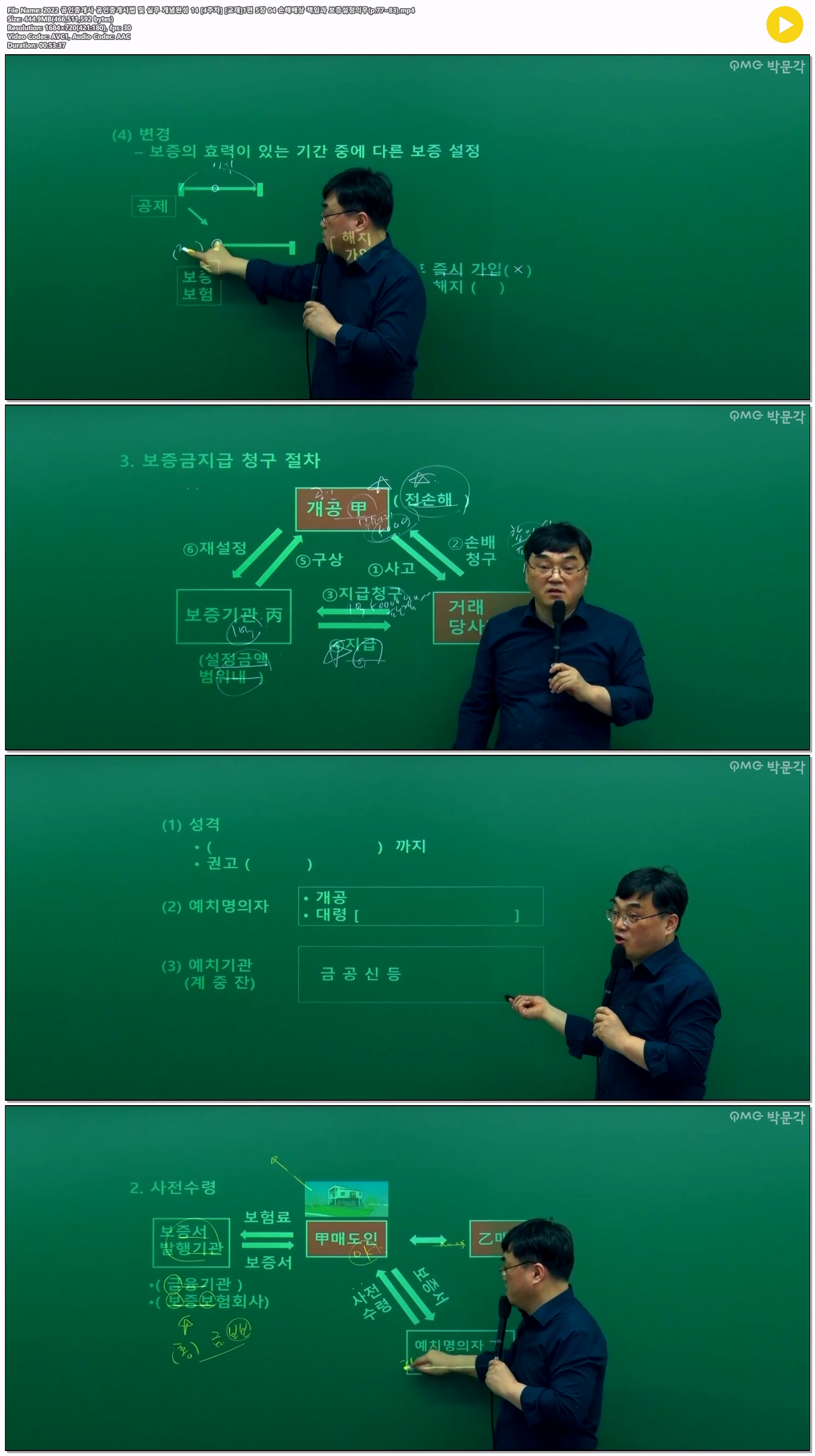 2022 공인중개사 공인중개사법 및 실무 개념완성 14 [4주차] [교재..