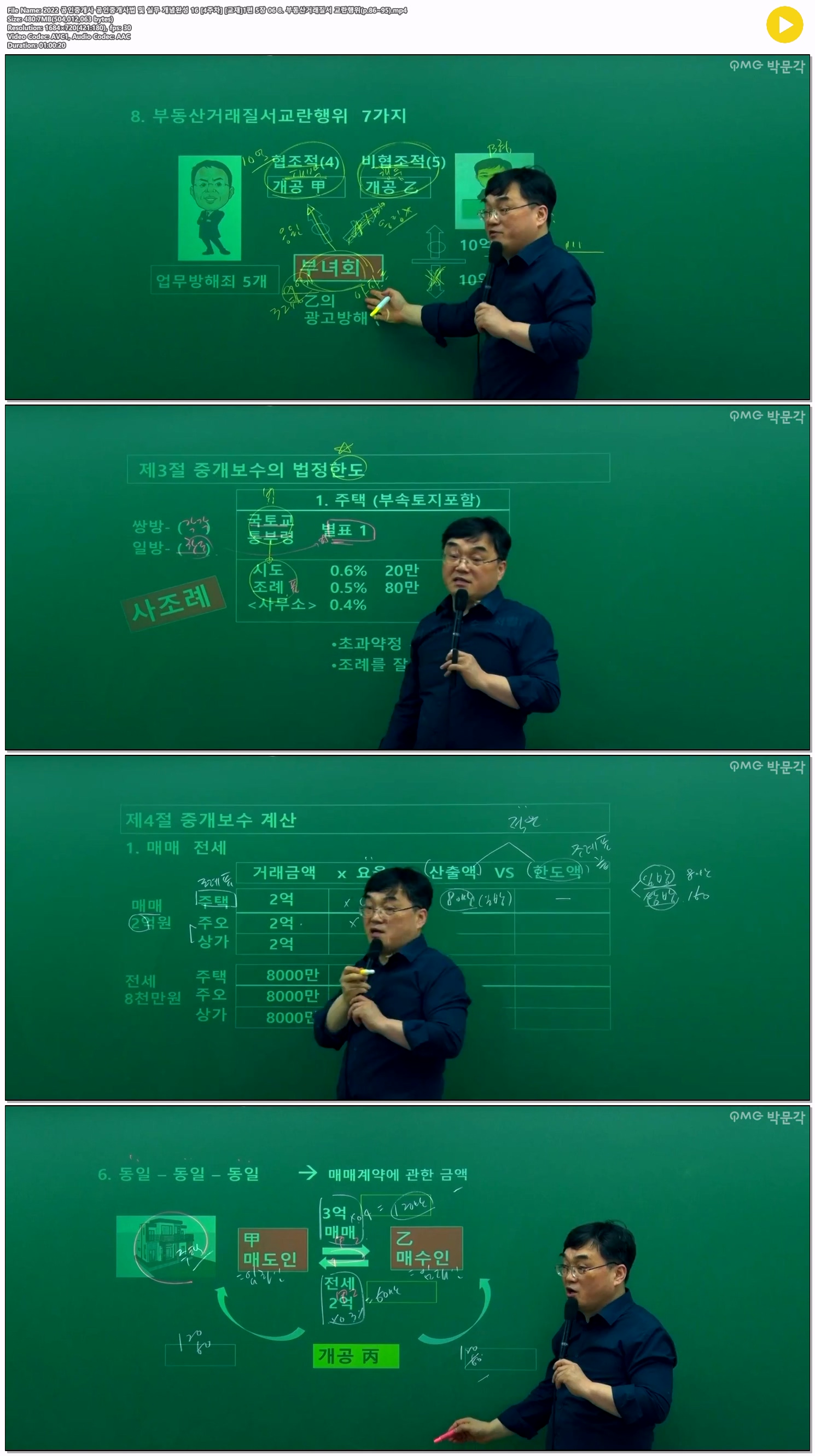 2022 공인중개사 공인중개사법 및 실무 개념완성 16 [4주차] [교재..