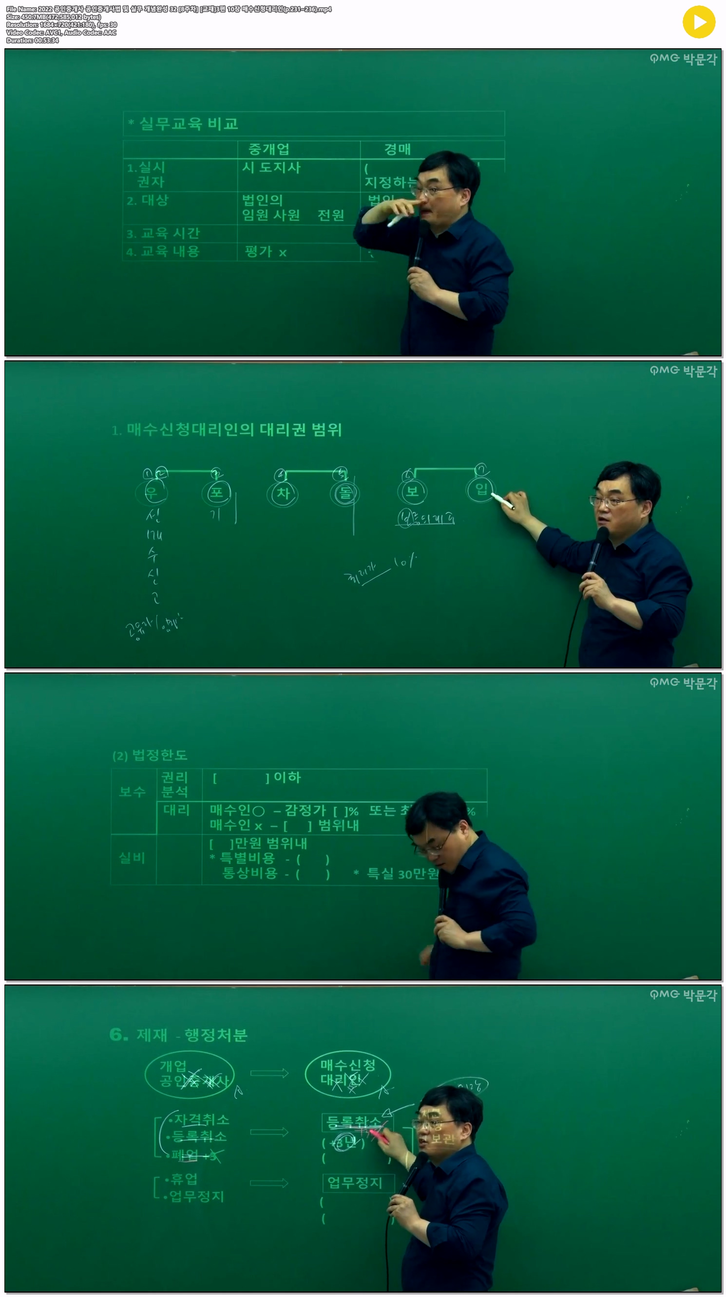2022 공인중개사 공인중개사법 및 실무 개념완성 32 [8주차] [교재..