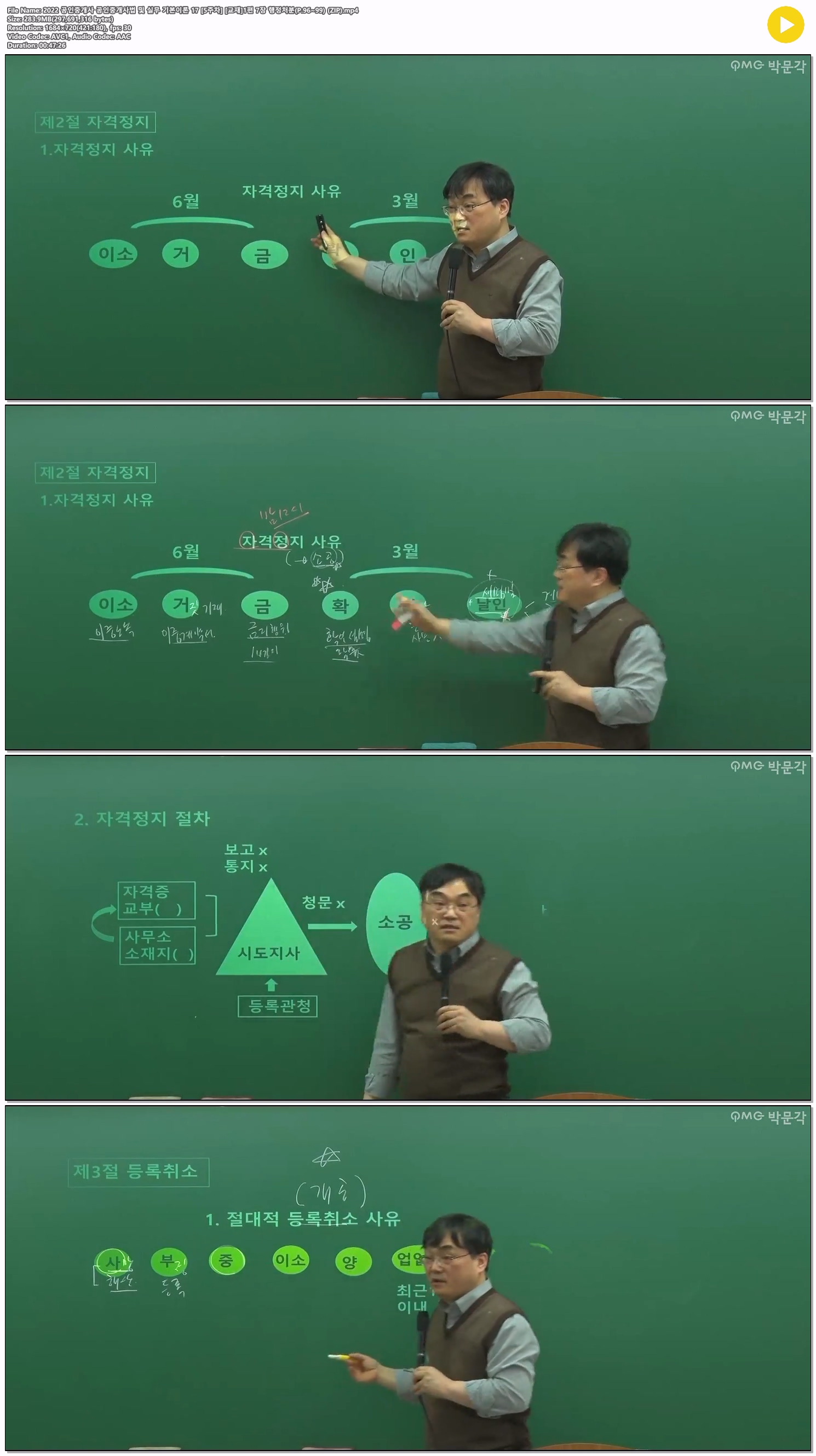2022 공인중개사 공인중개사법 및 실무 기본이론 17 [5주차] [교재..