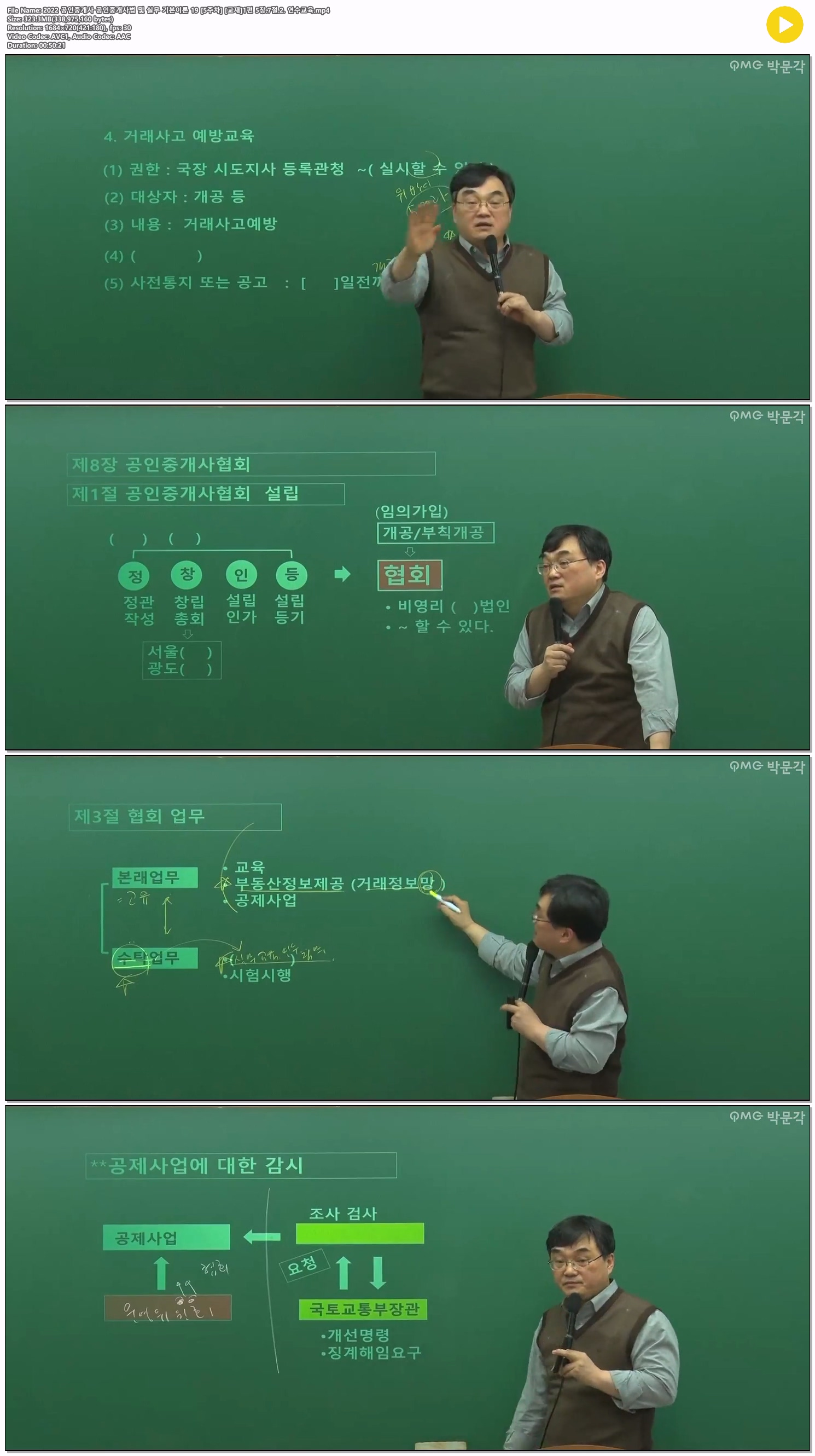 2022 공인중개사 공인중개사법 및 실무 기본이론 19 [5주차] [교재..
