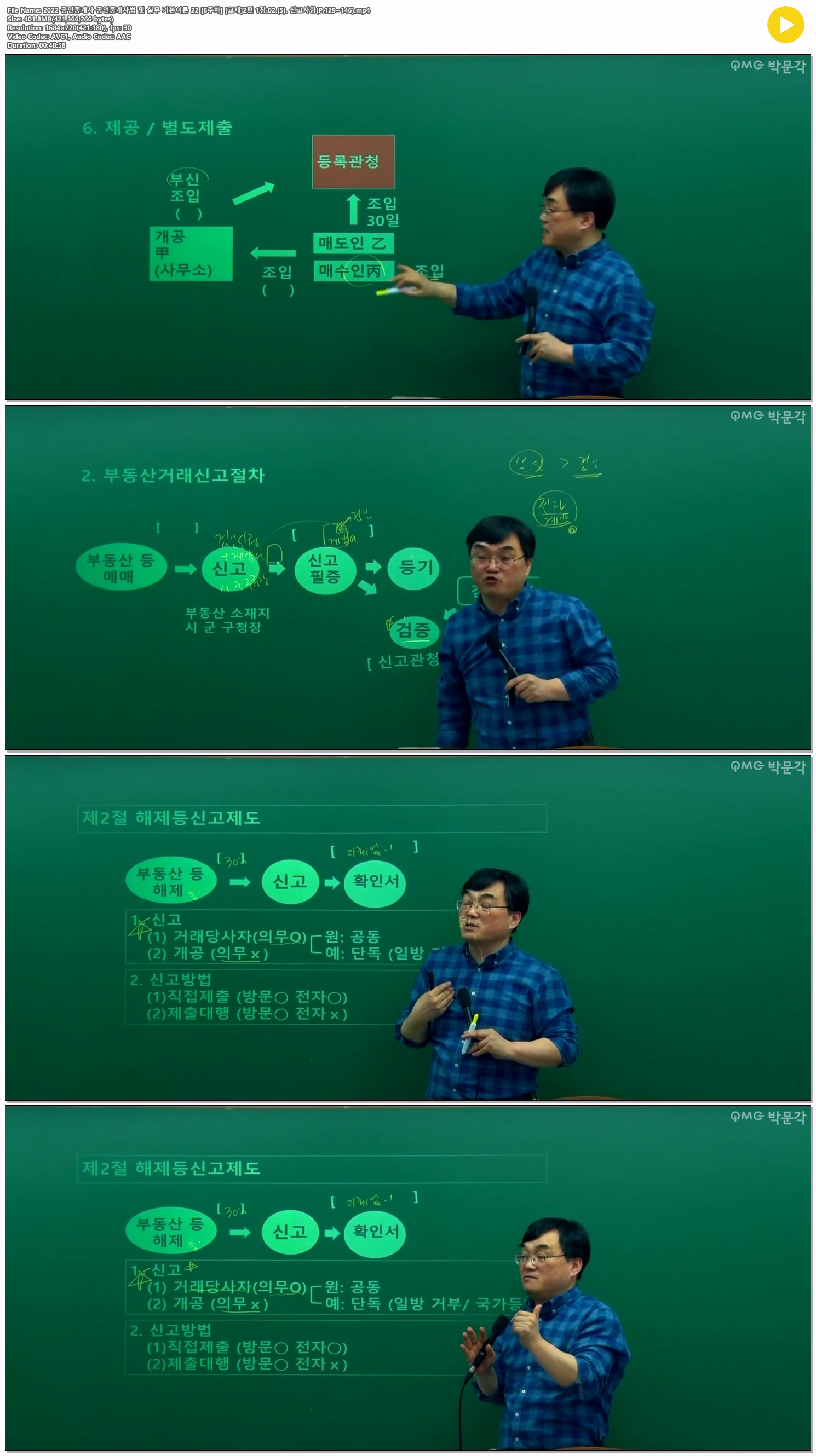 2022 공인중개사 공인중개사법 및 실무 기본이론 22 [6주차] [교재..