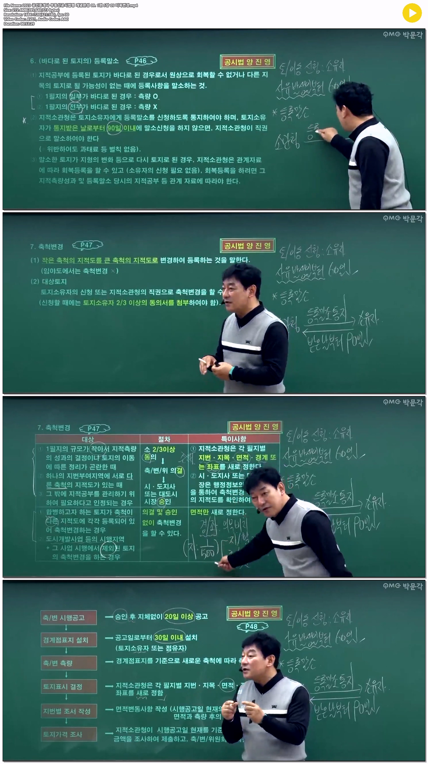 2023 공인중개사 부동산공시법령 개념완성 09. 1편 5장 05 지목변경