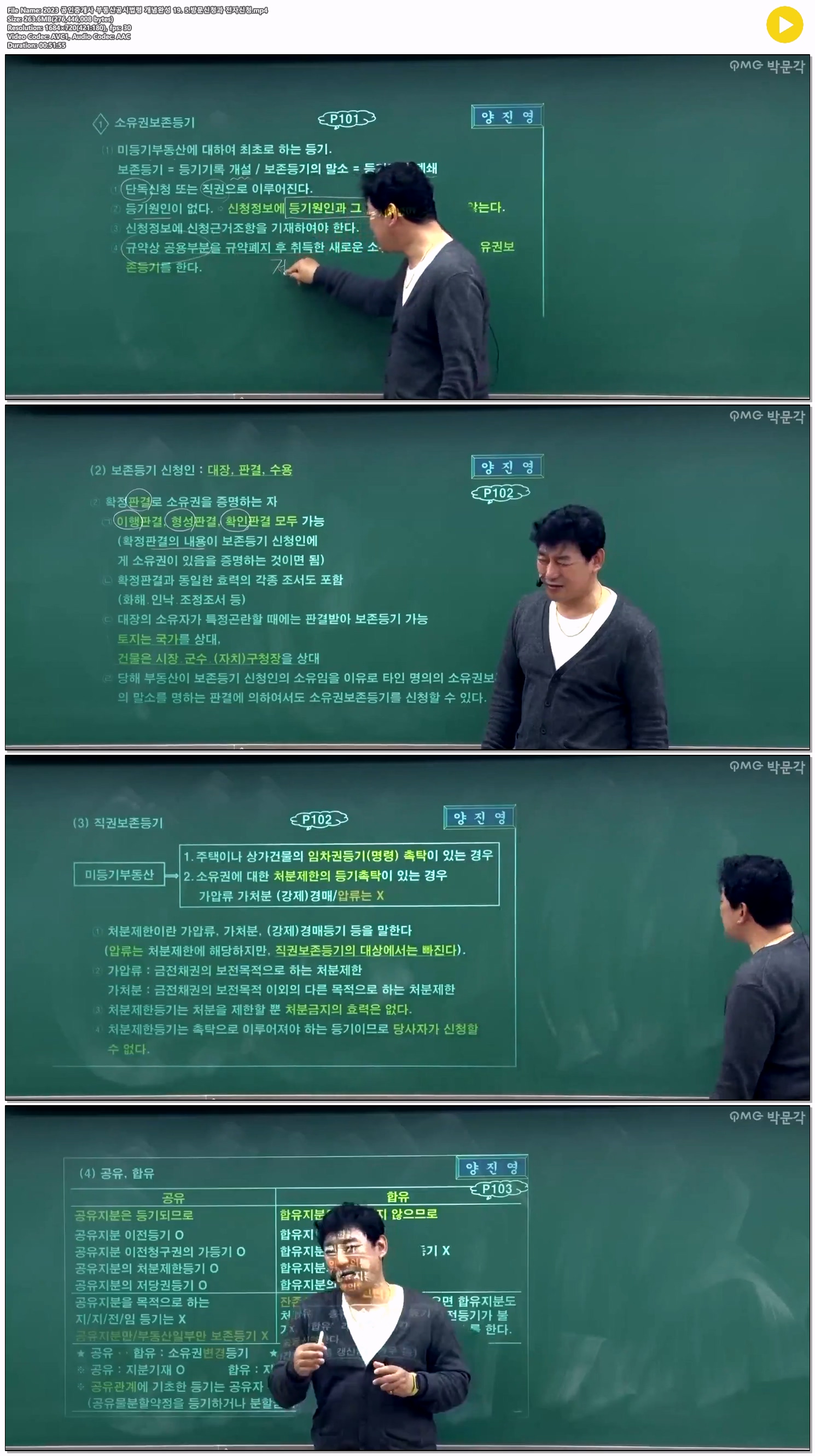 2023 공인중개사 부동산공시법령 개념완성 19. 5.방문신청과 전자..