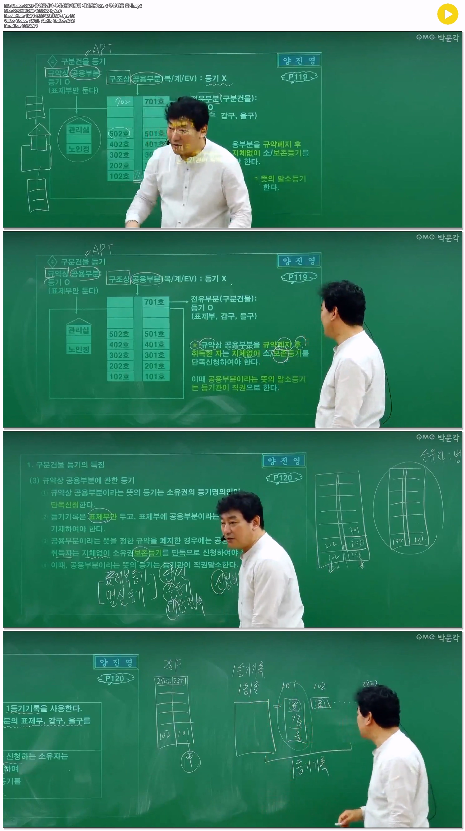 2023 공인중개사 부동산공시법령 개념완성 23. 4 구분건물 등기