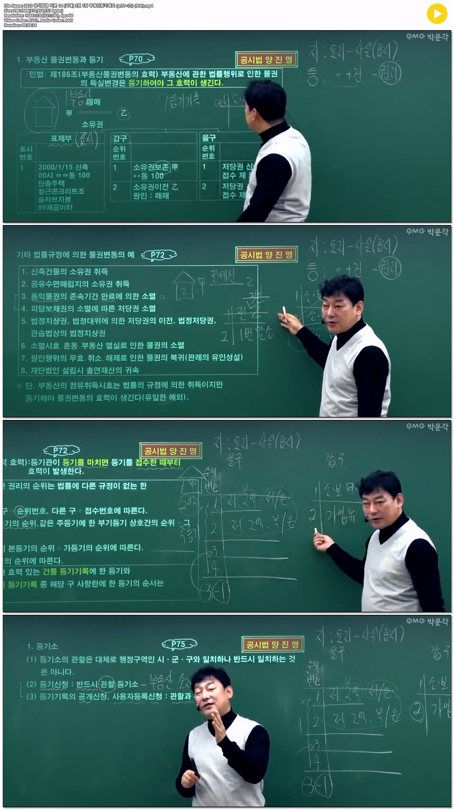 2023 공시법령 기본 14 [교재] 2편 1장 부동산등기제도 (p.70~75) ..