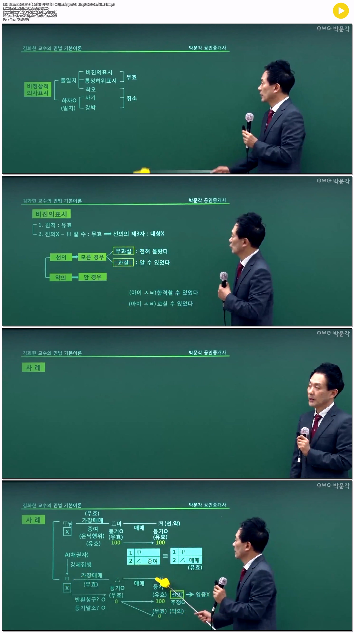 2023 공인중개사 민법 기본 05 [교재] part01 chapter02 06의사표시