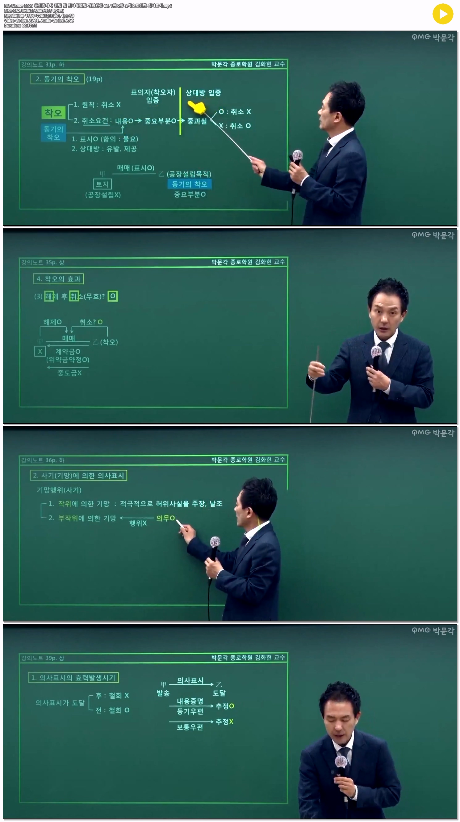 2023 공인중개사 민법 및 민사특별법 개념완성 06. 1편 2장 3.착오..