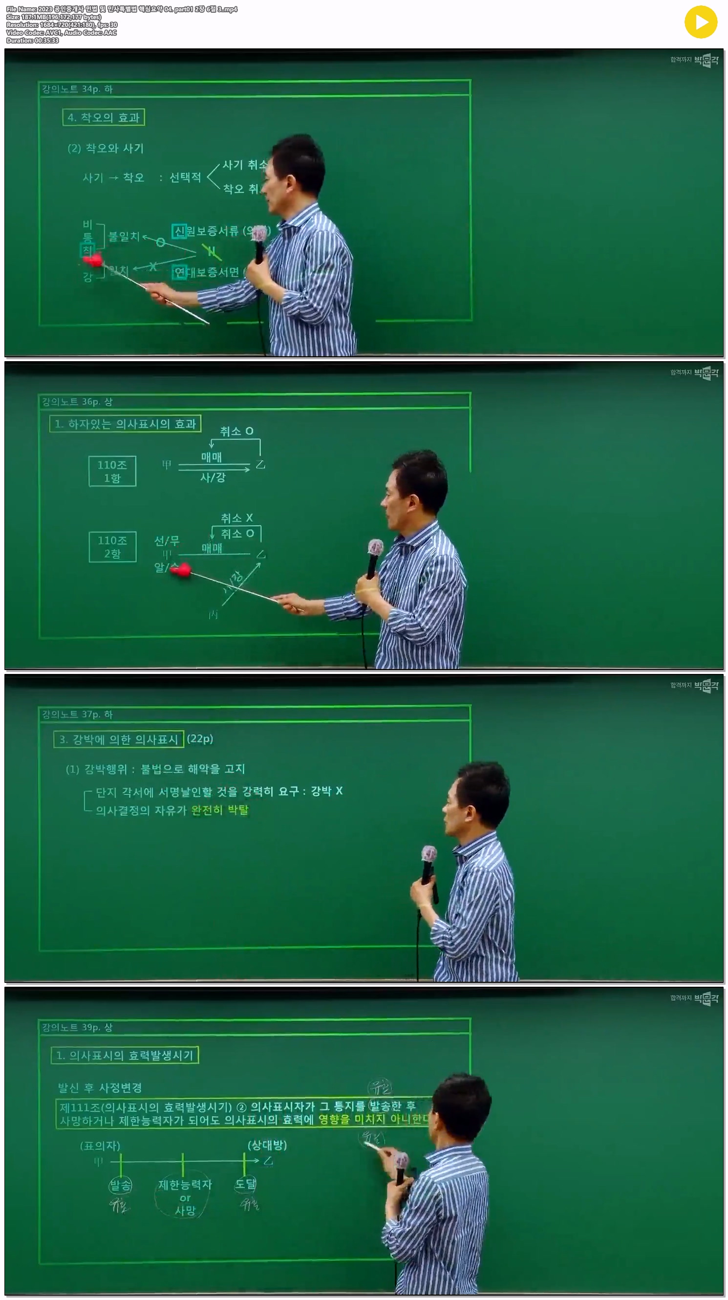 2023 공인중개사 민법 및 민사특별법 핵심요약 04. part01 2장 6절 3