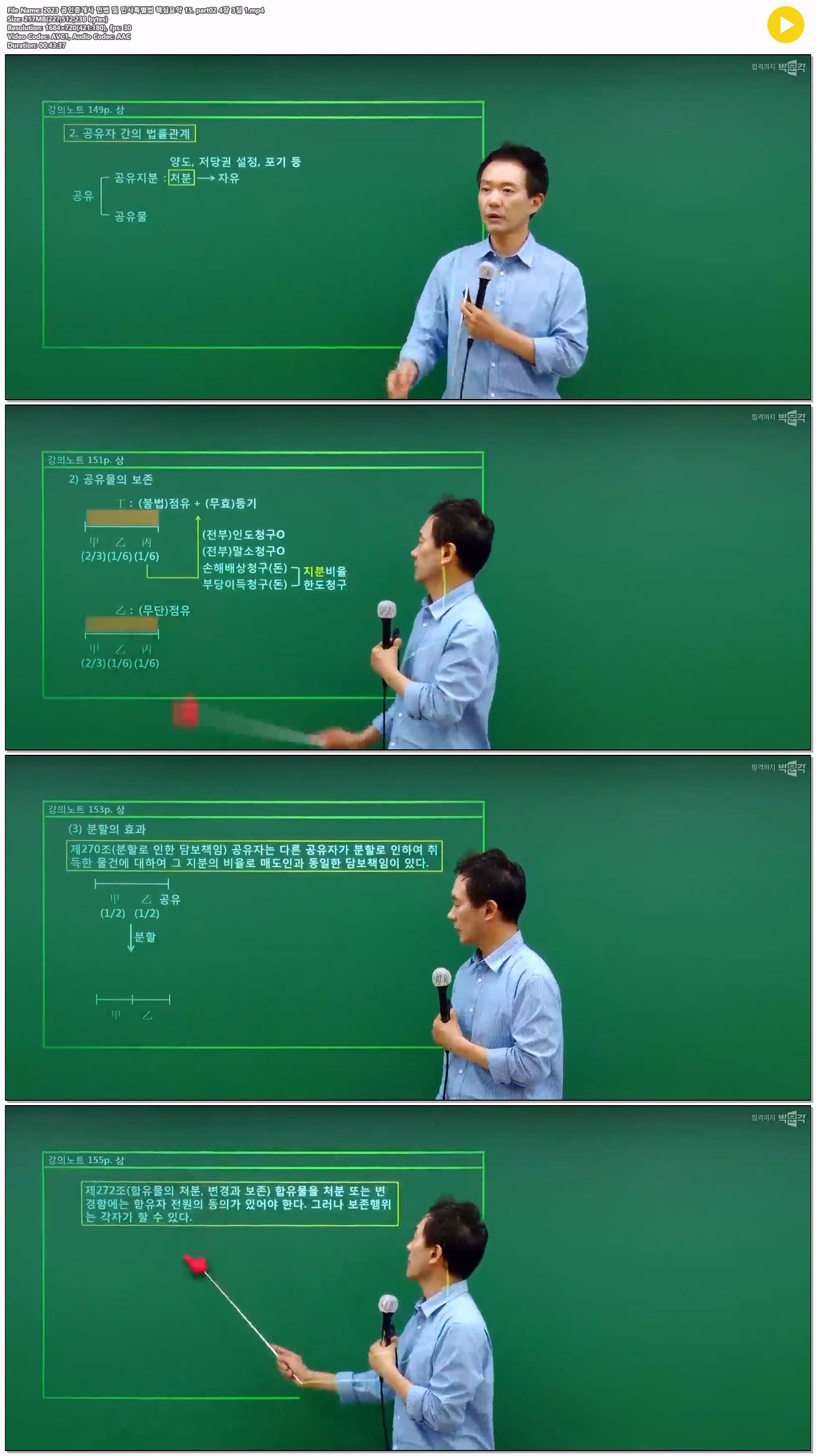 2023 공인중개사 민법 및 민사특별법 핵심요약 15. part02 4장 3절 1
