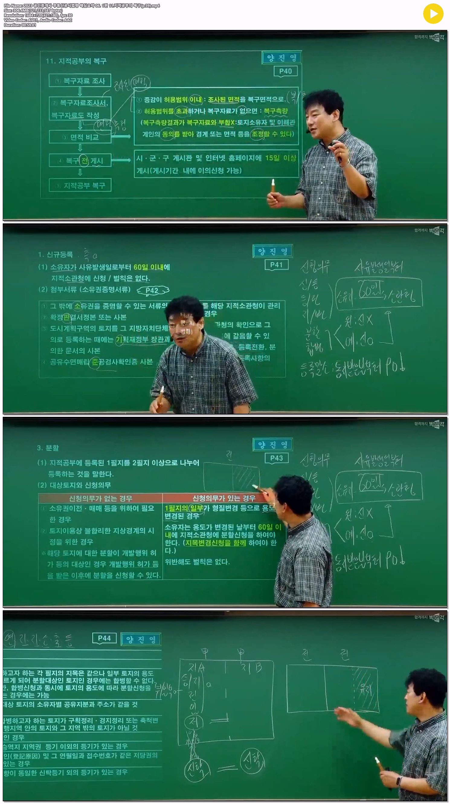2023 공인중개사 부동산공시법령 핵심요약 06. 1편 11.지적공부의 ..