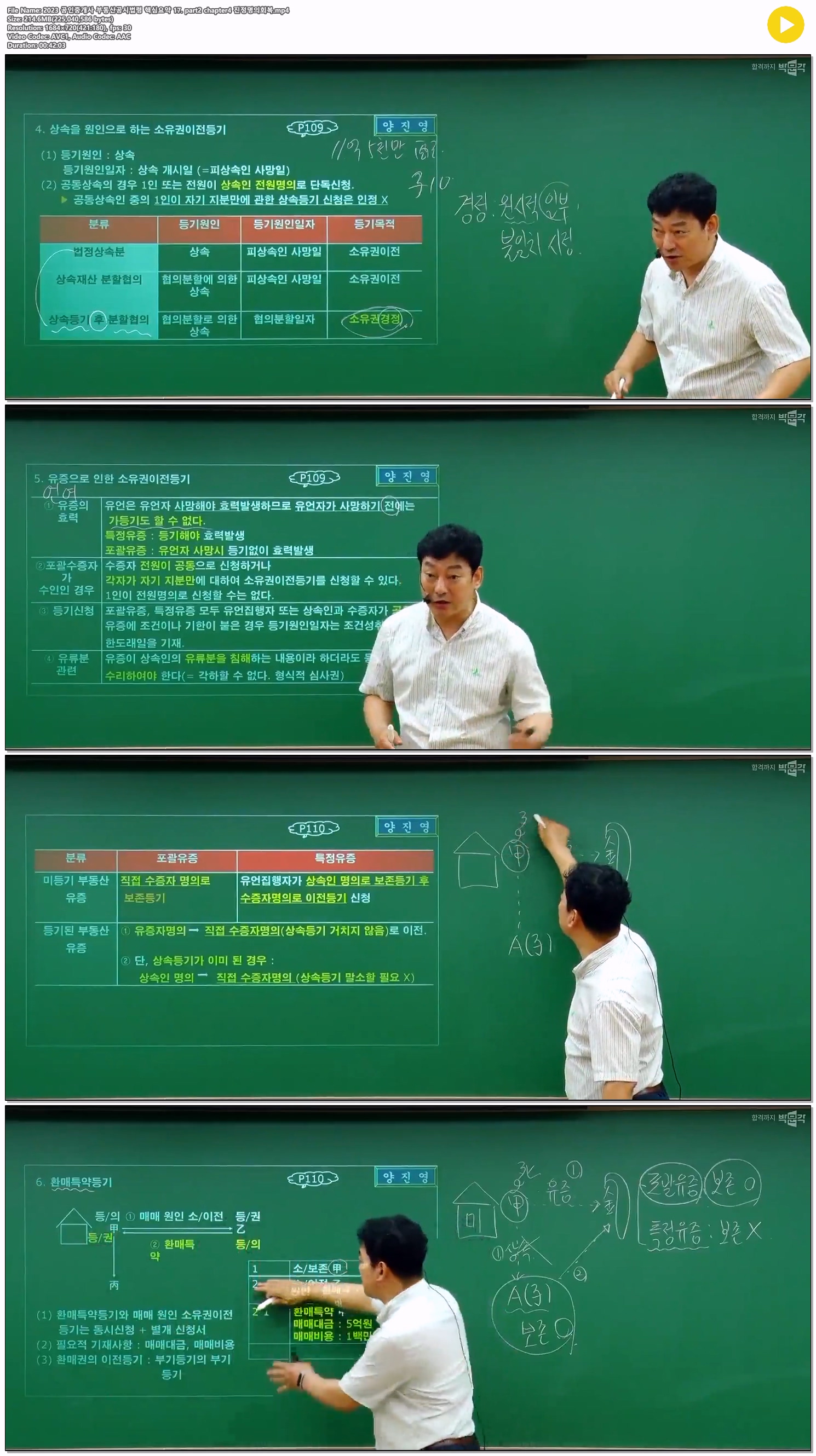 2023 공인중개사 부동산공시법령 핵심요약 17. part2 chapter4 진..