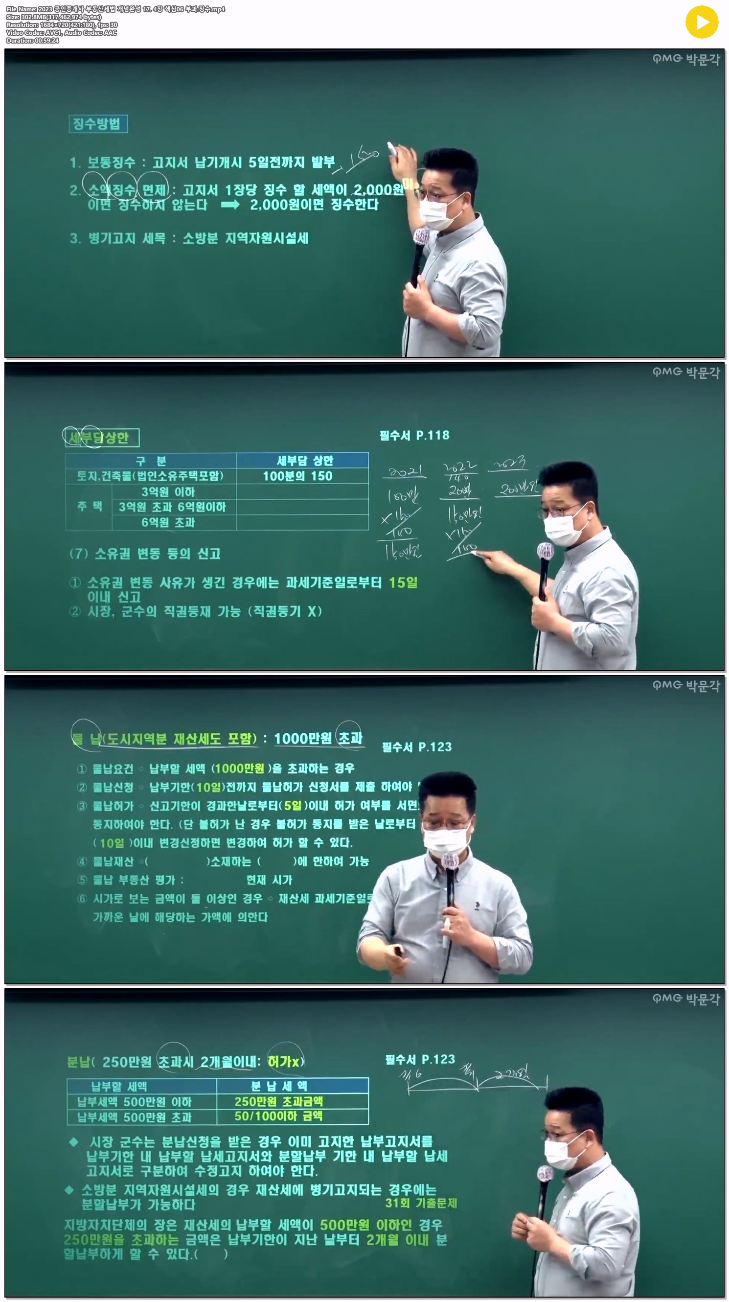 2023 공인중개사 부동산세법 개념완성 17. 4장 핵심06 부과.징수