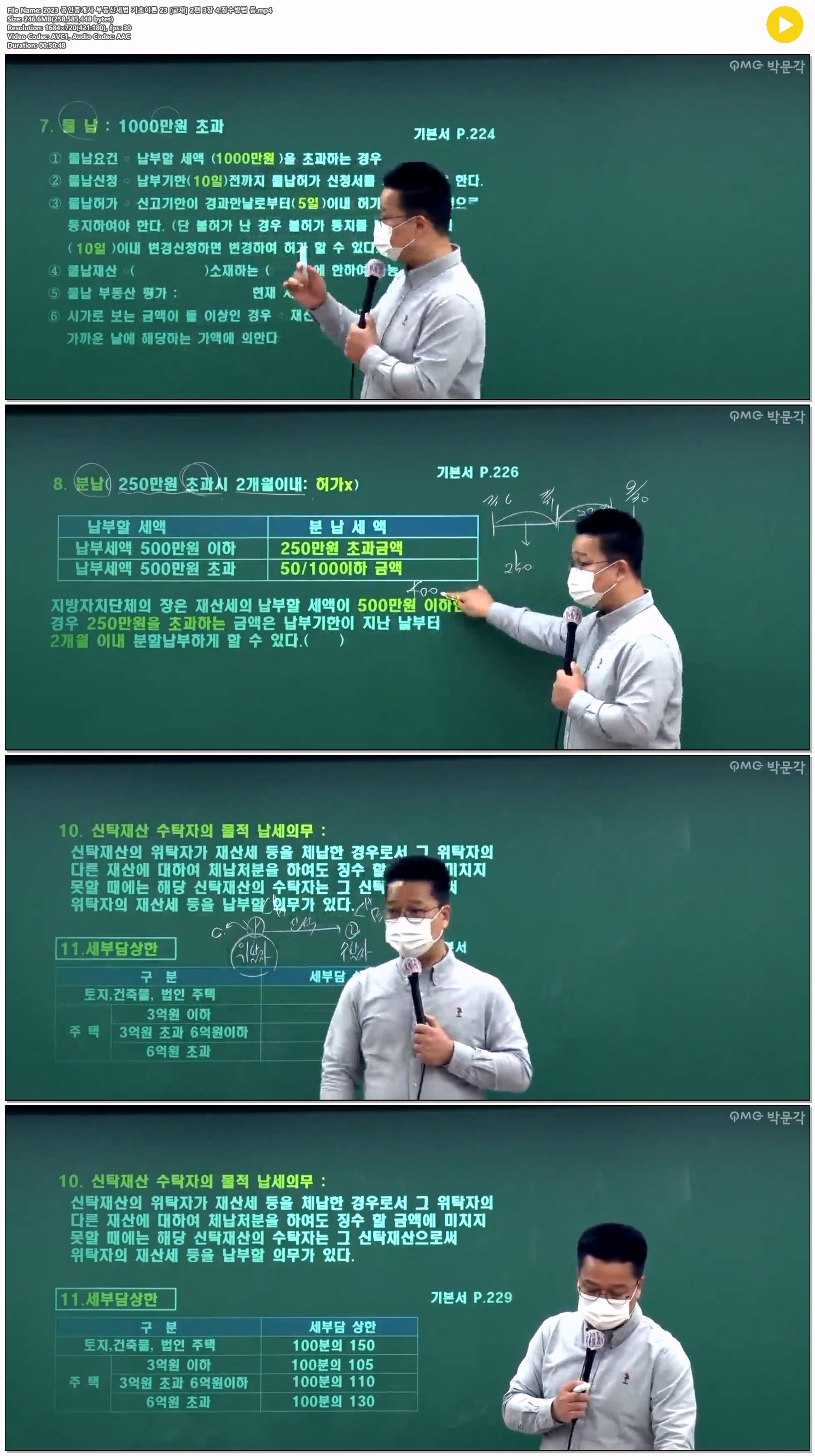 2023 공인중개사 부동산세법 기초이론 23 [교재] 2편 3장 4.징수방..