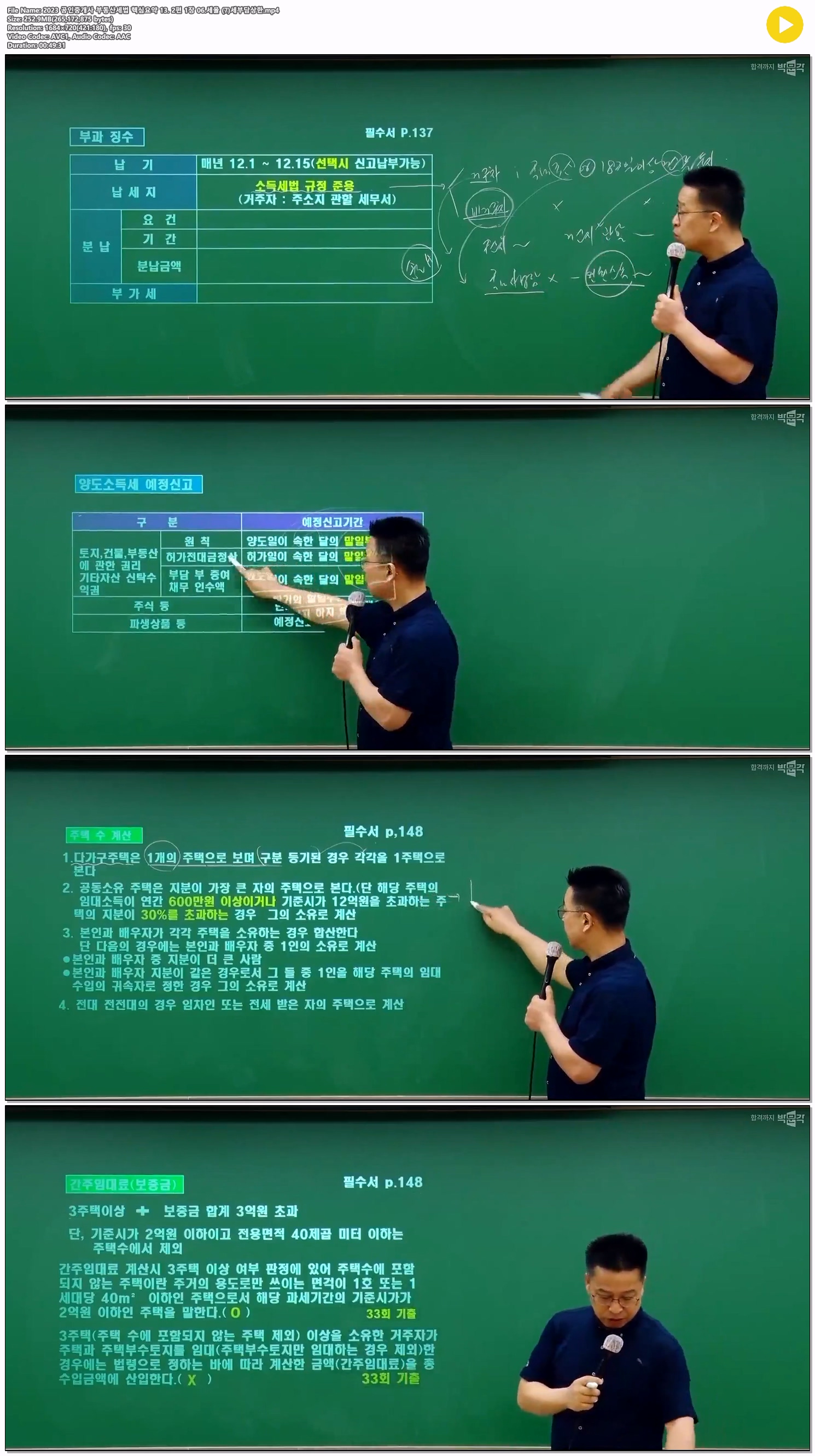 2023 공인중개사 부동산세법 핵심요약 13. 2편 1장 06.세율 (7)세..