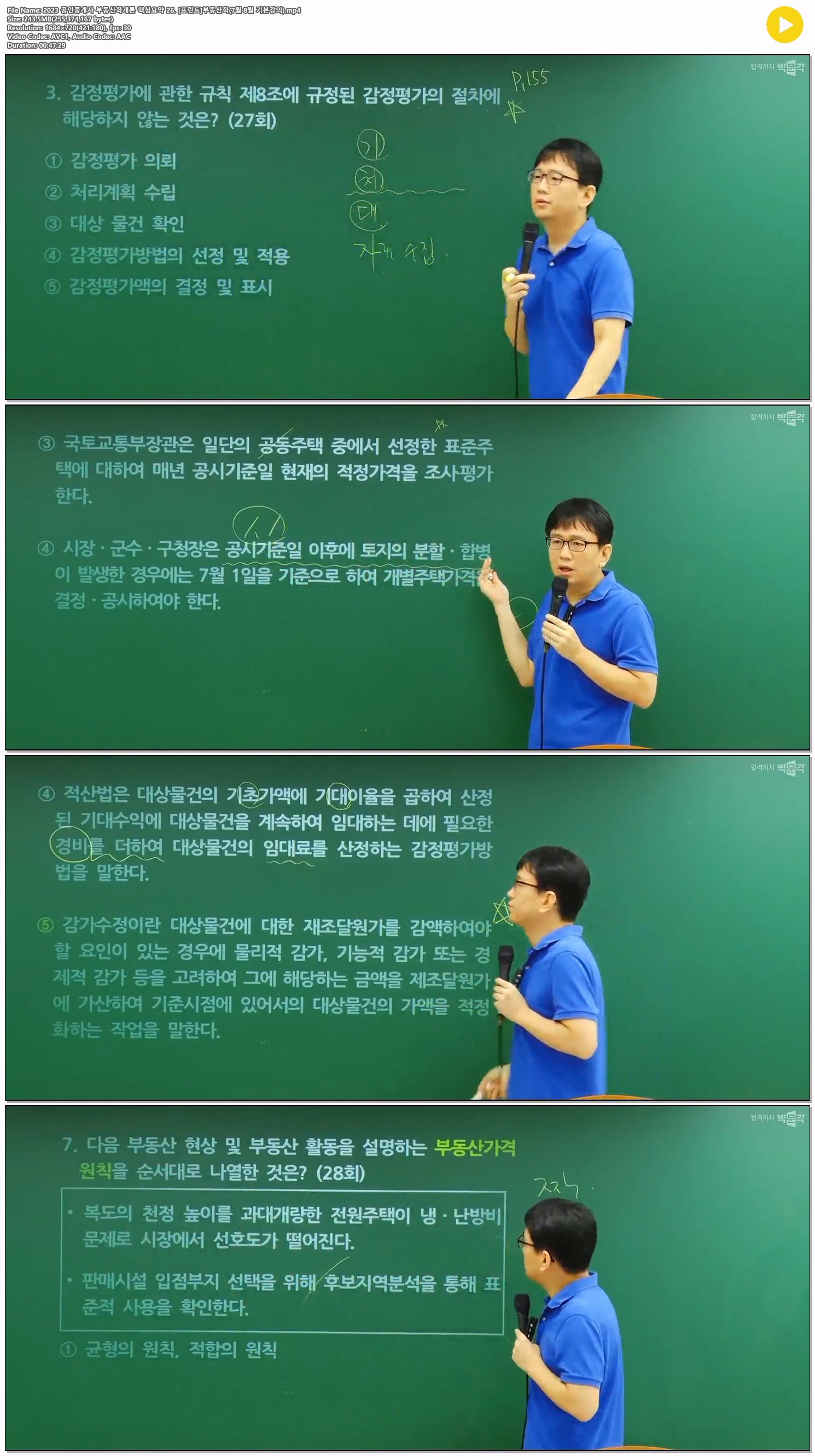 2023 공인중개사 부동산학개론 핵심요약 26. [프린트]부동산학(7월..