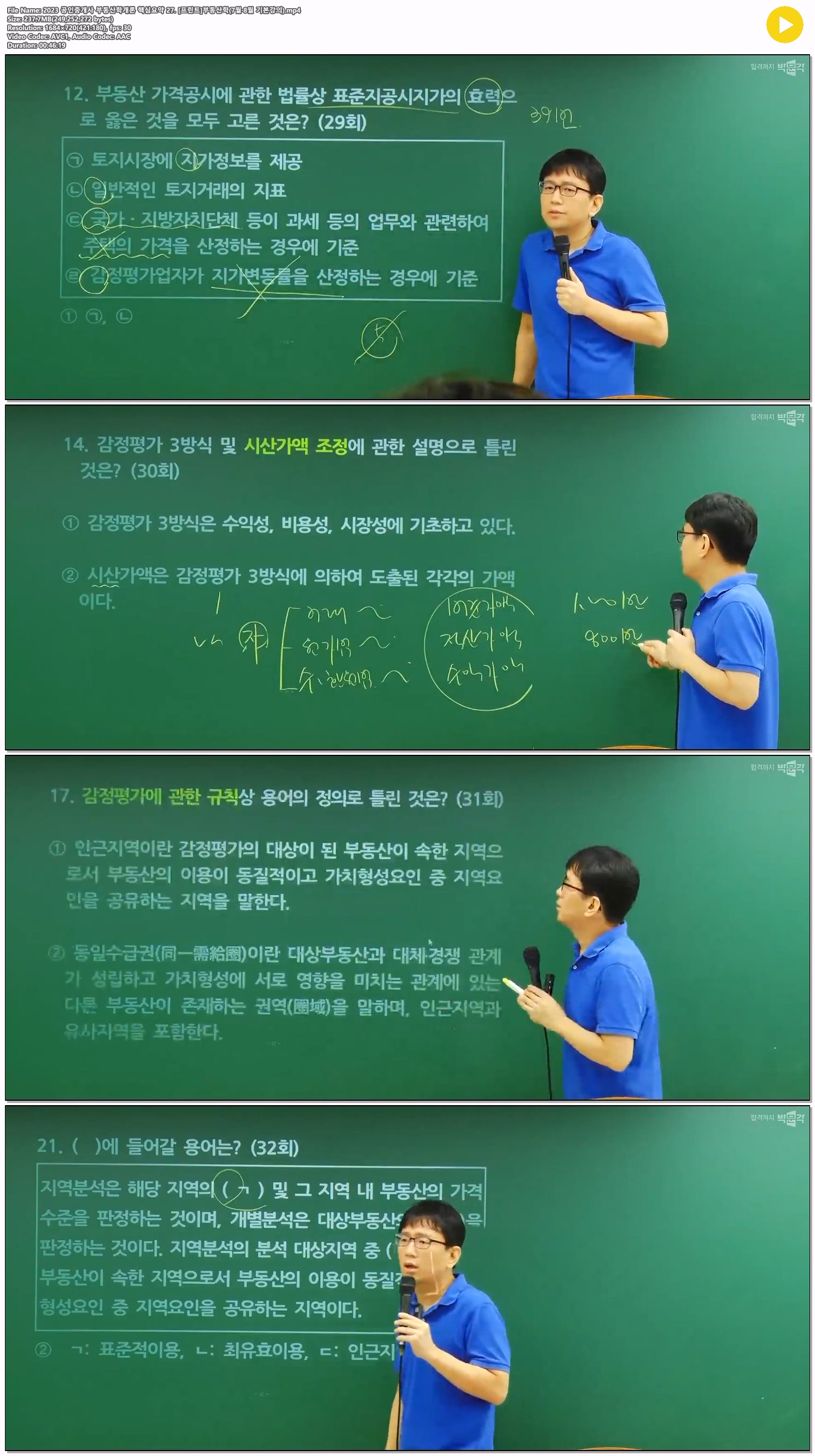 2023 공인중개사 부동산학개론 핵심요약 27. [프린트]부동산학(7월..