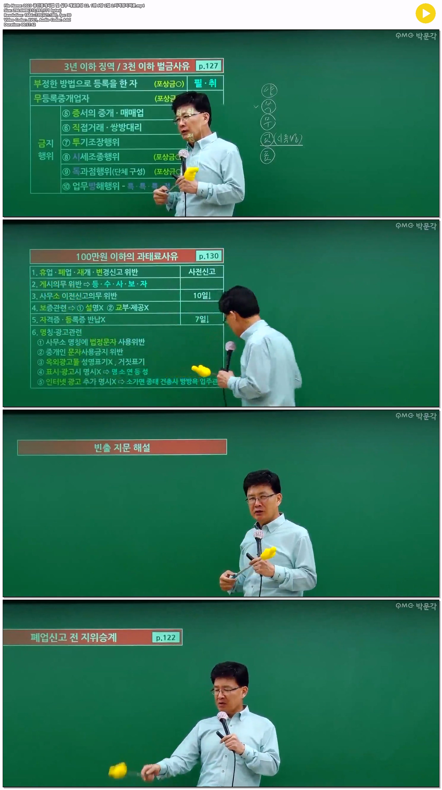 2023 공인중개사법 및 실무 개념완성 22. 1편 9장 2절 2.자격정지..