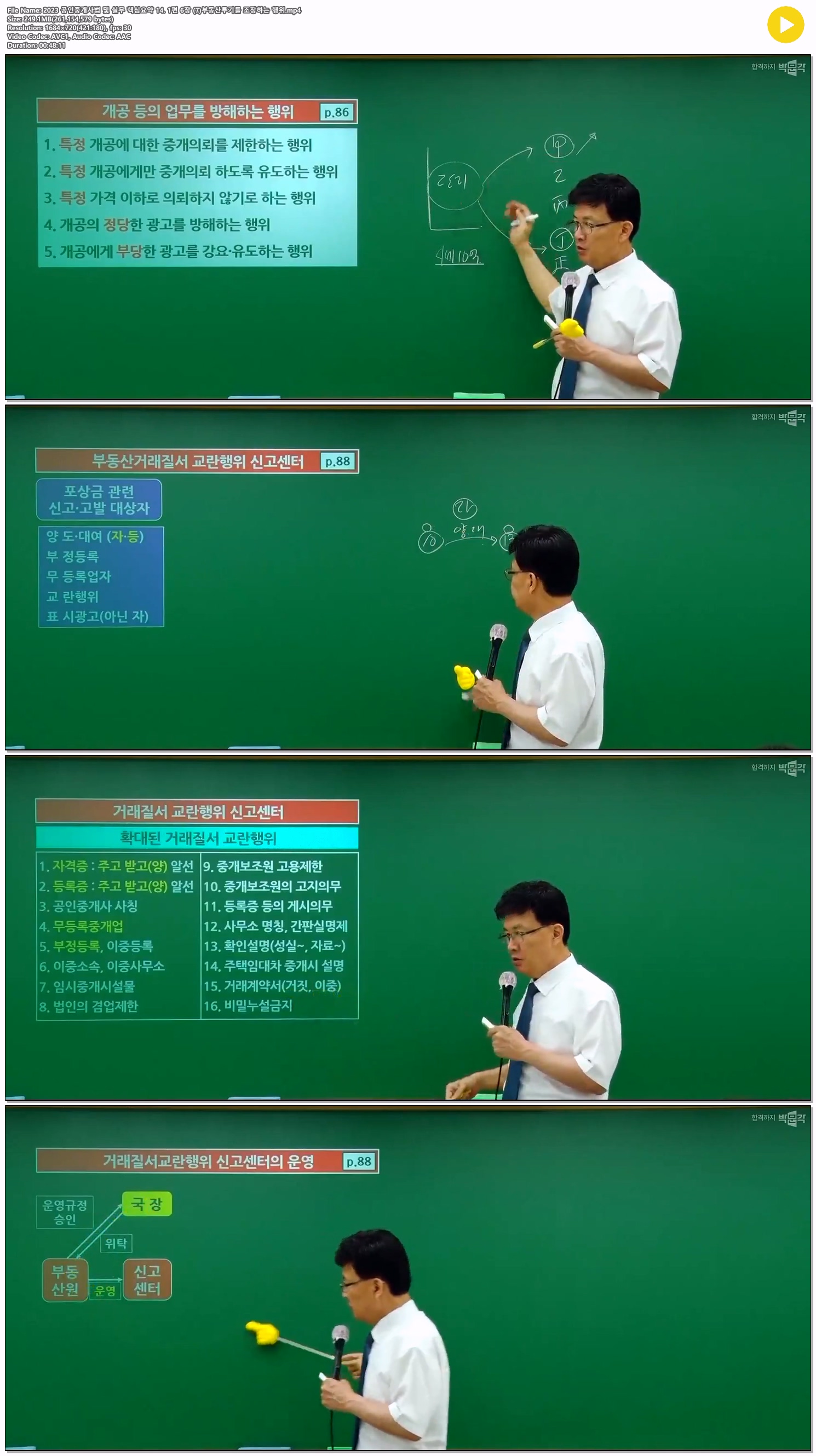 2023 공인중개사법 및 실무 핵심요약 14. 1편 6장 (7)부동산투기를..