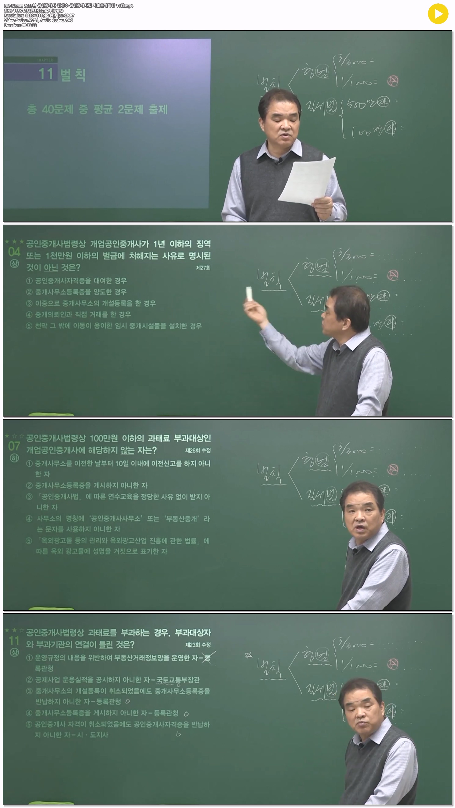 2023년 공인중개사 김성수 공인중개사법 기출문제특강 14강