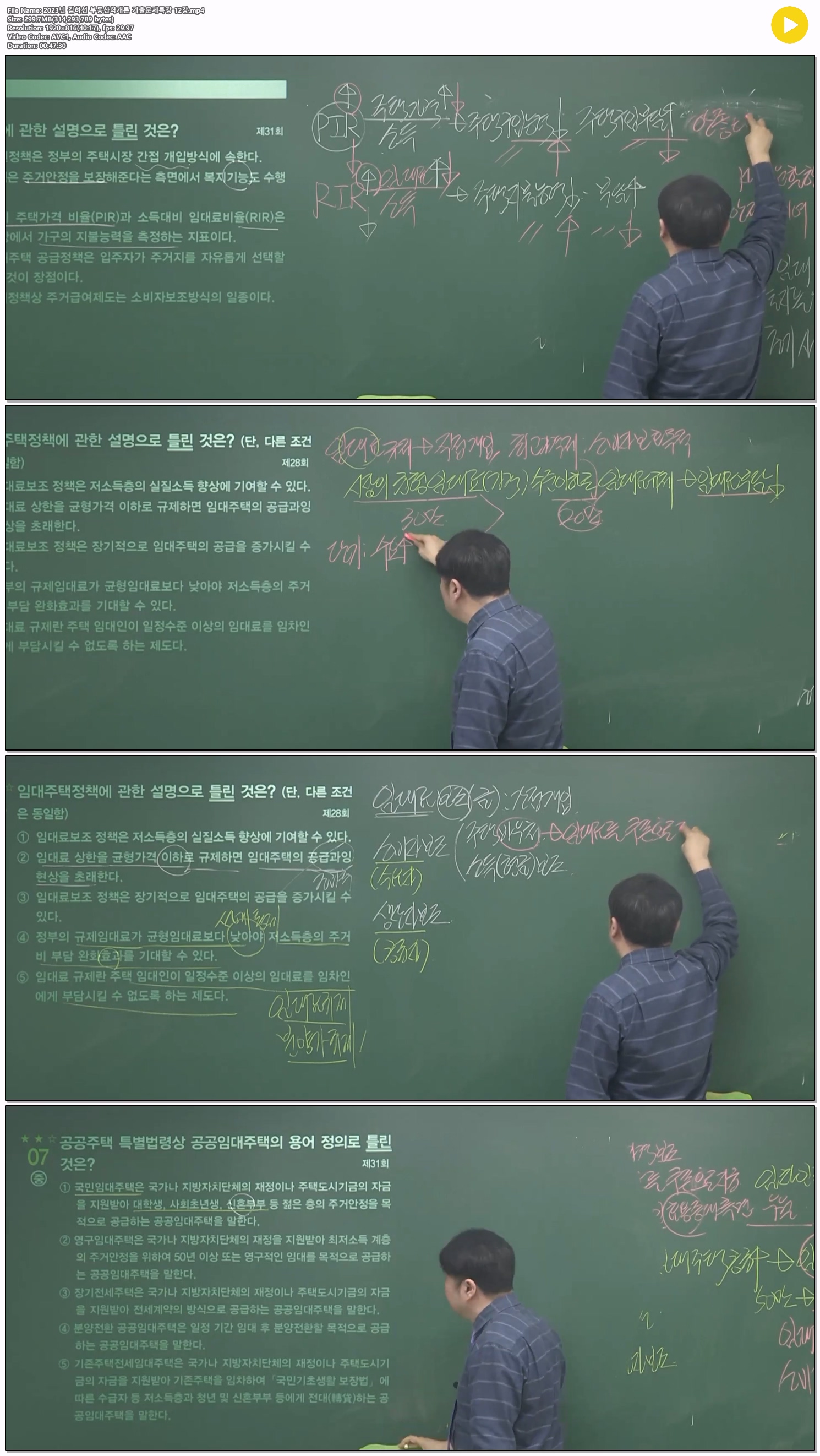 2023년 김하선 부동산학개론 기출문제특강 12강