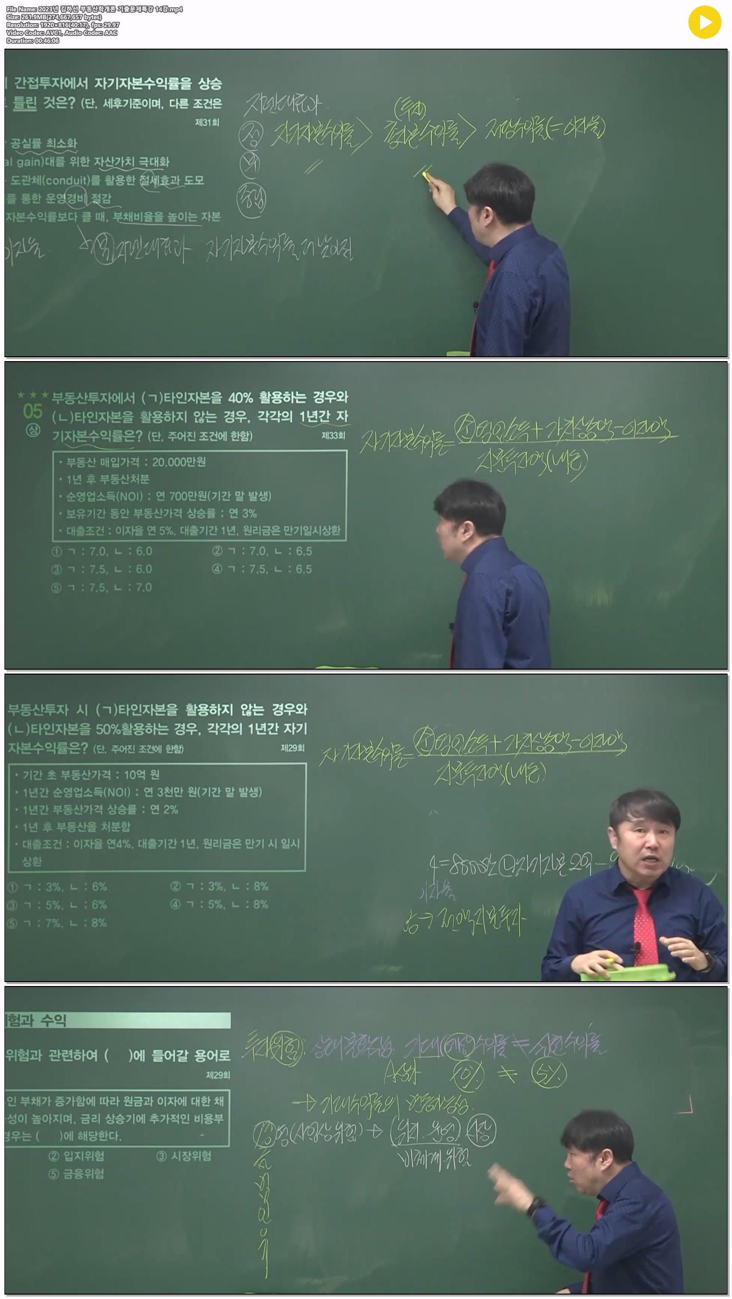 2023년 김하선 부동산학개론 기출문제특강 14강