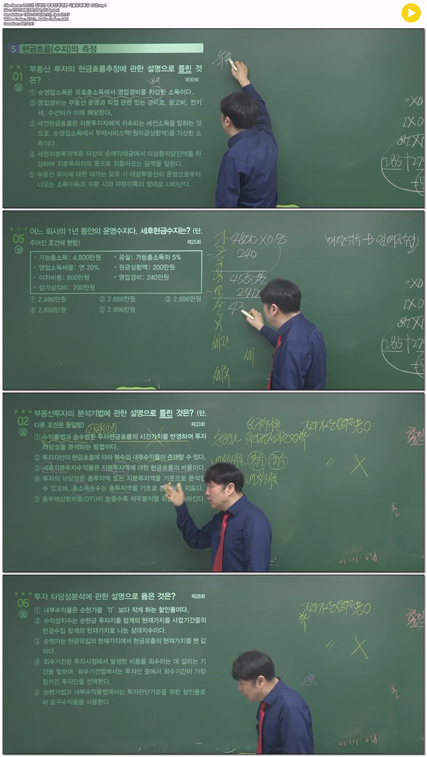 2023년 김하선 부동산학개론 기출문제특강 16강