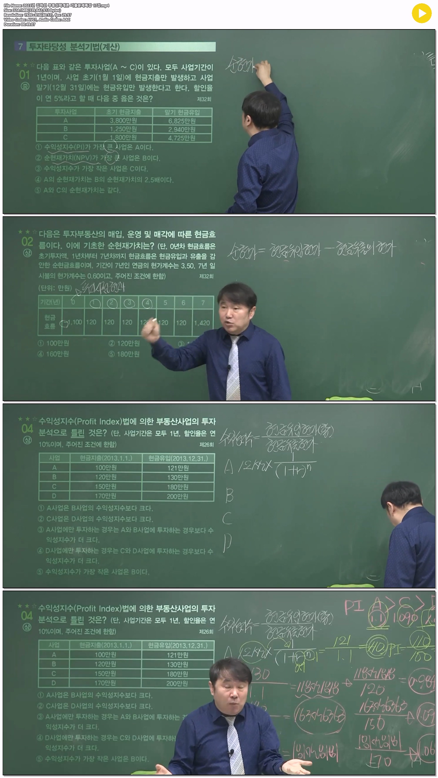 2023년 김하선 부동산학개론 기출문제특강 17강