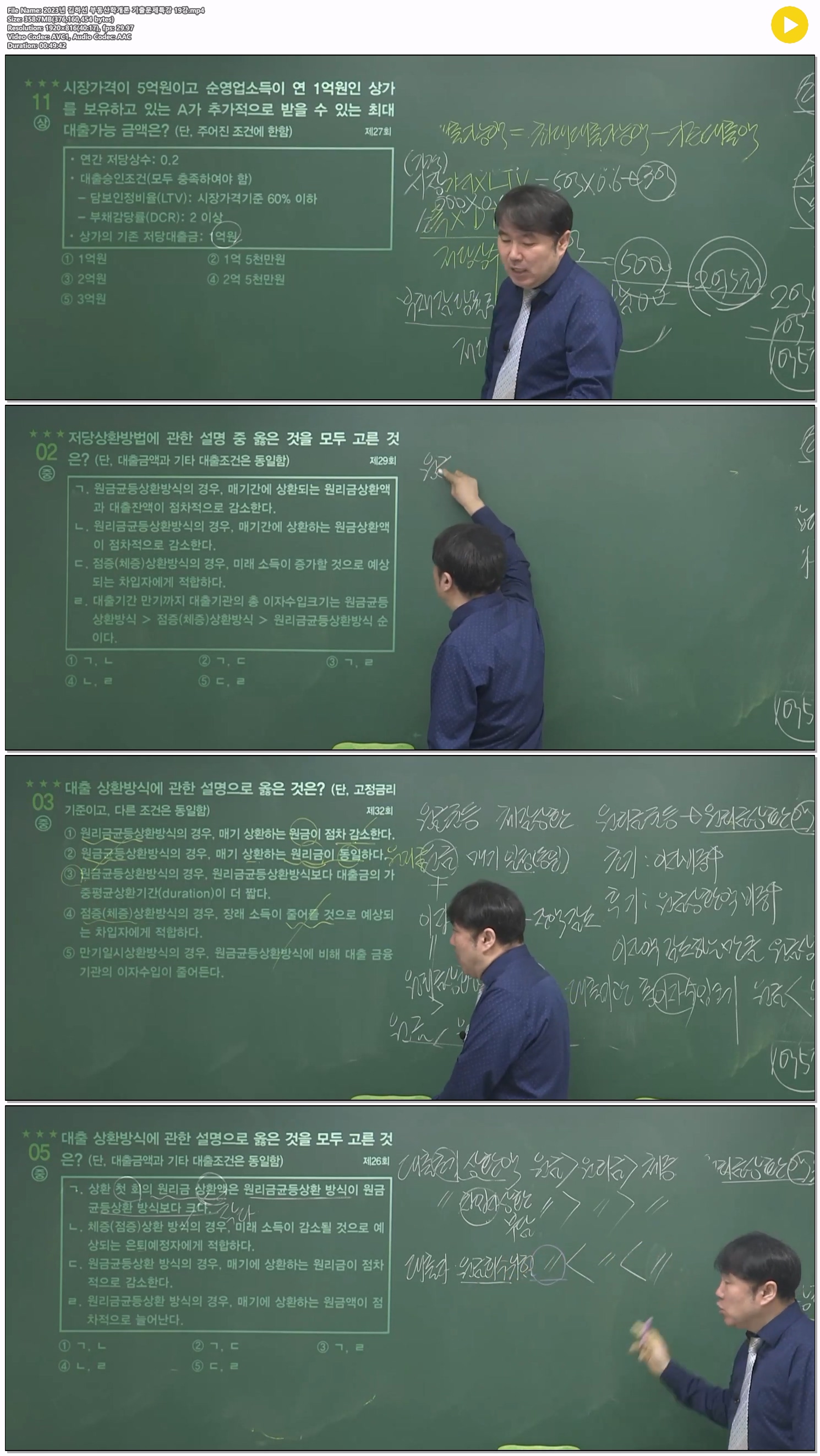 2023년 김하선 부동산학개론 기출문제특강 19강