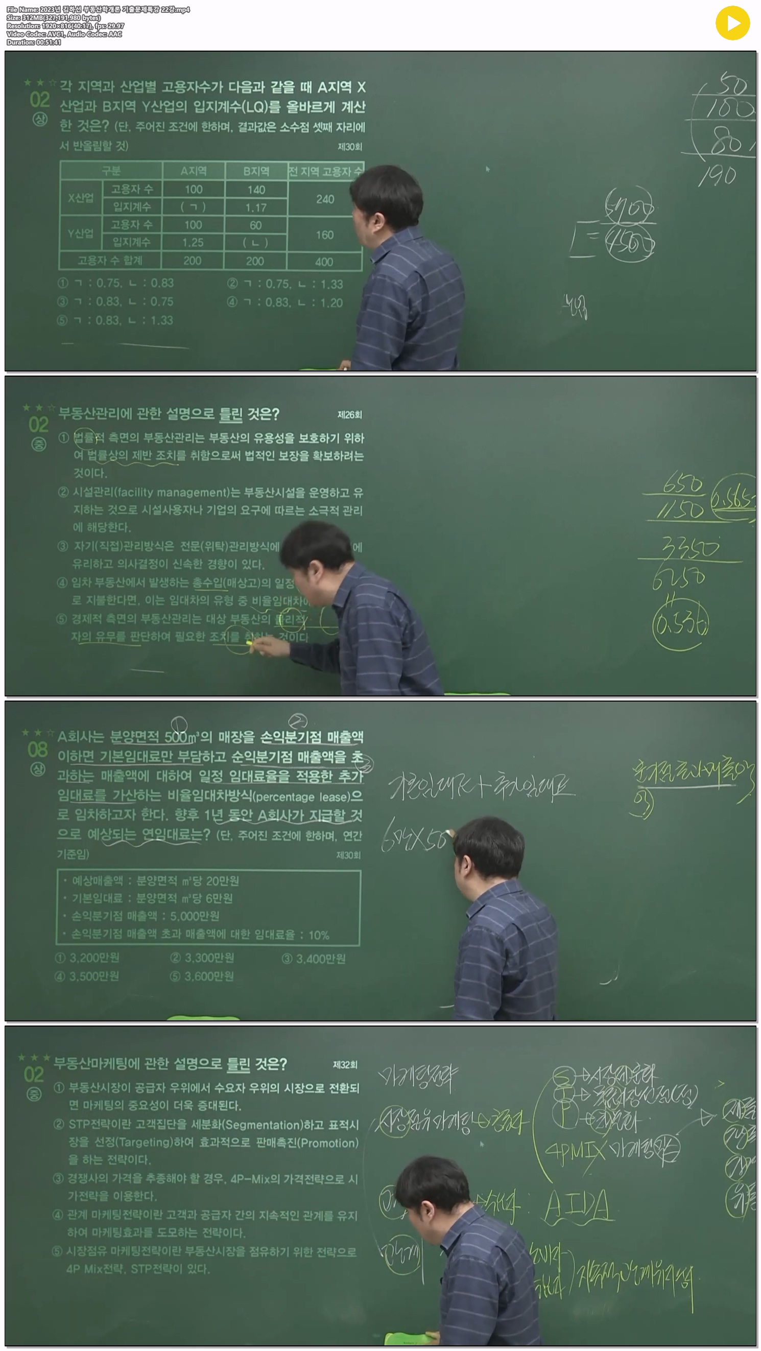 2023년 김하선 부동산학개론 기출문제특강 22강