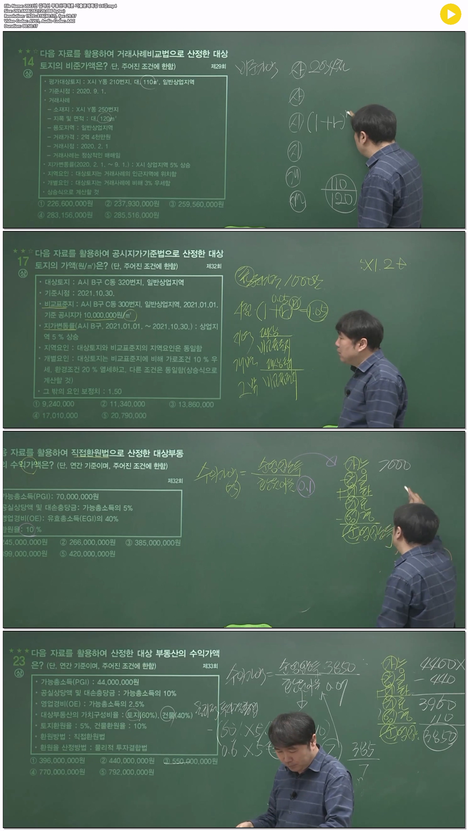 2023년 김하선 부동산학개론 기출문제특강 24강