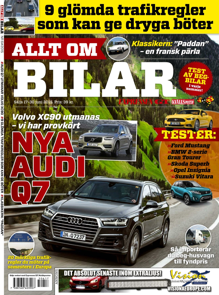 [해외잡지-2015] Allt Om Bilar Nr.6 2015