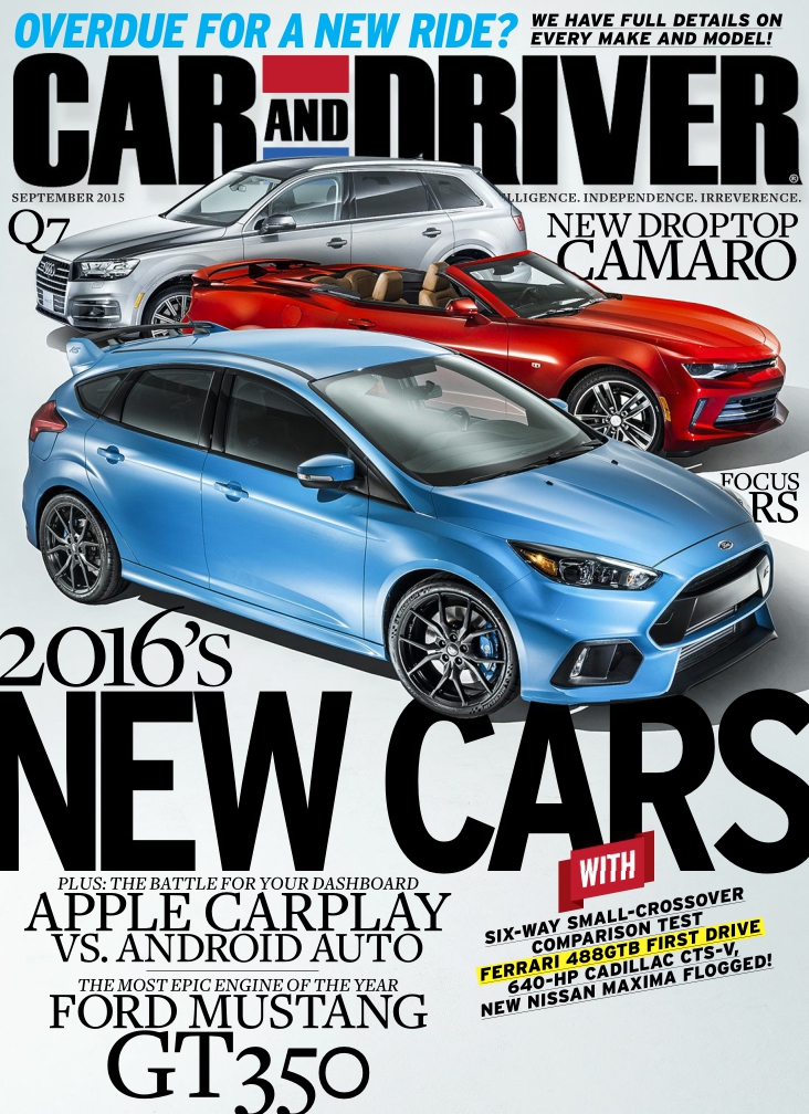 [해외잡지-2015] Car And Driver 2015-09