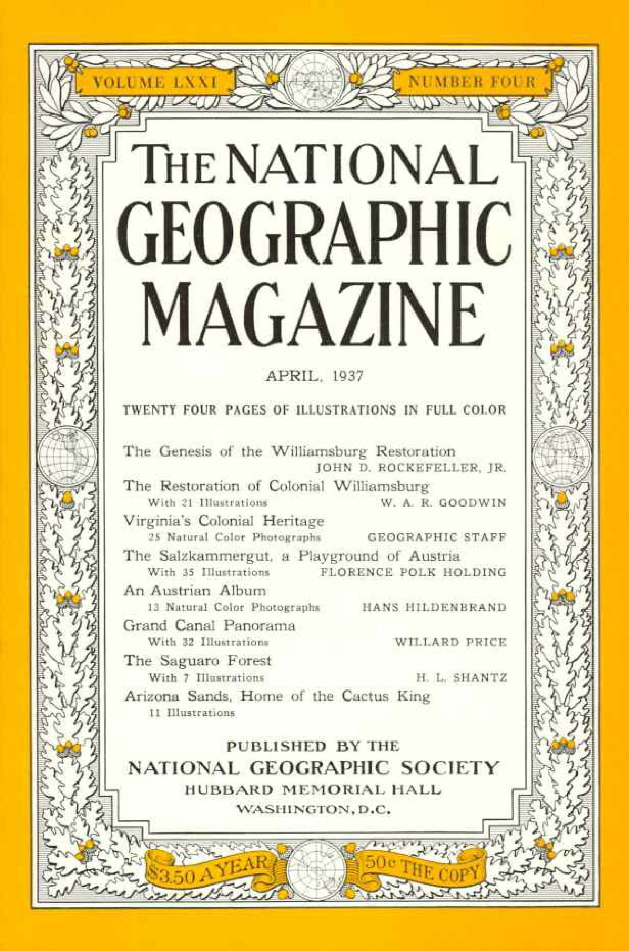 [해외잡지] National Geographic 1937-04 071-4 Apr