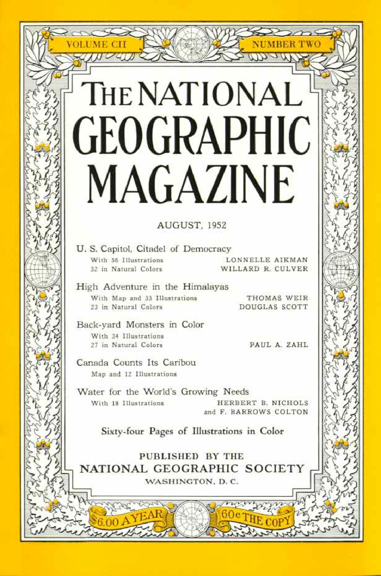 [해외잡지] National Geographic 1952-08 102-2 Aug