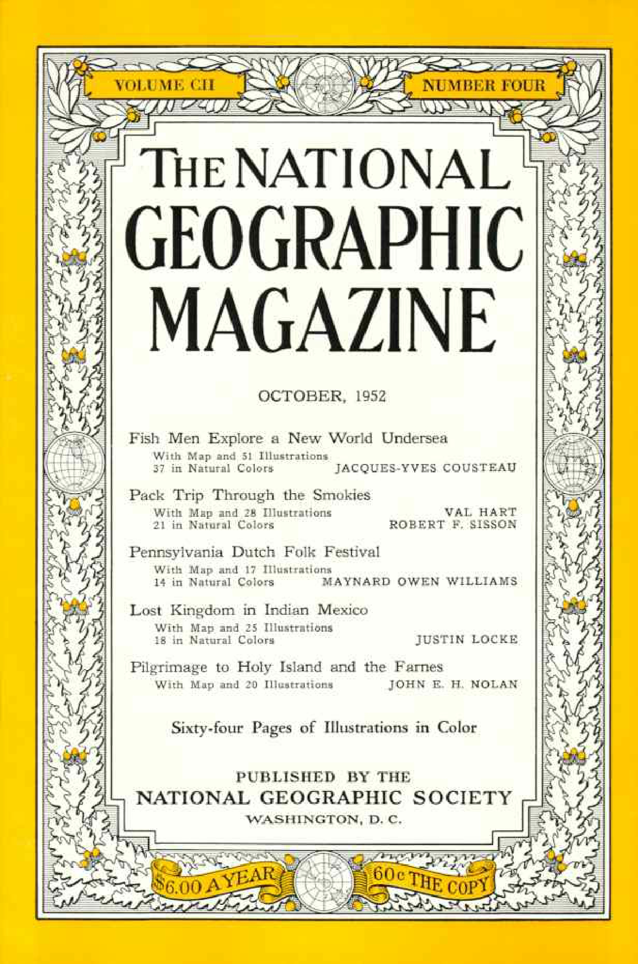 [해외잡지] National Geographic 1952-10 102-4 Oct