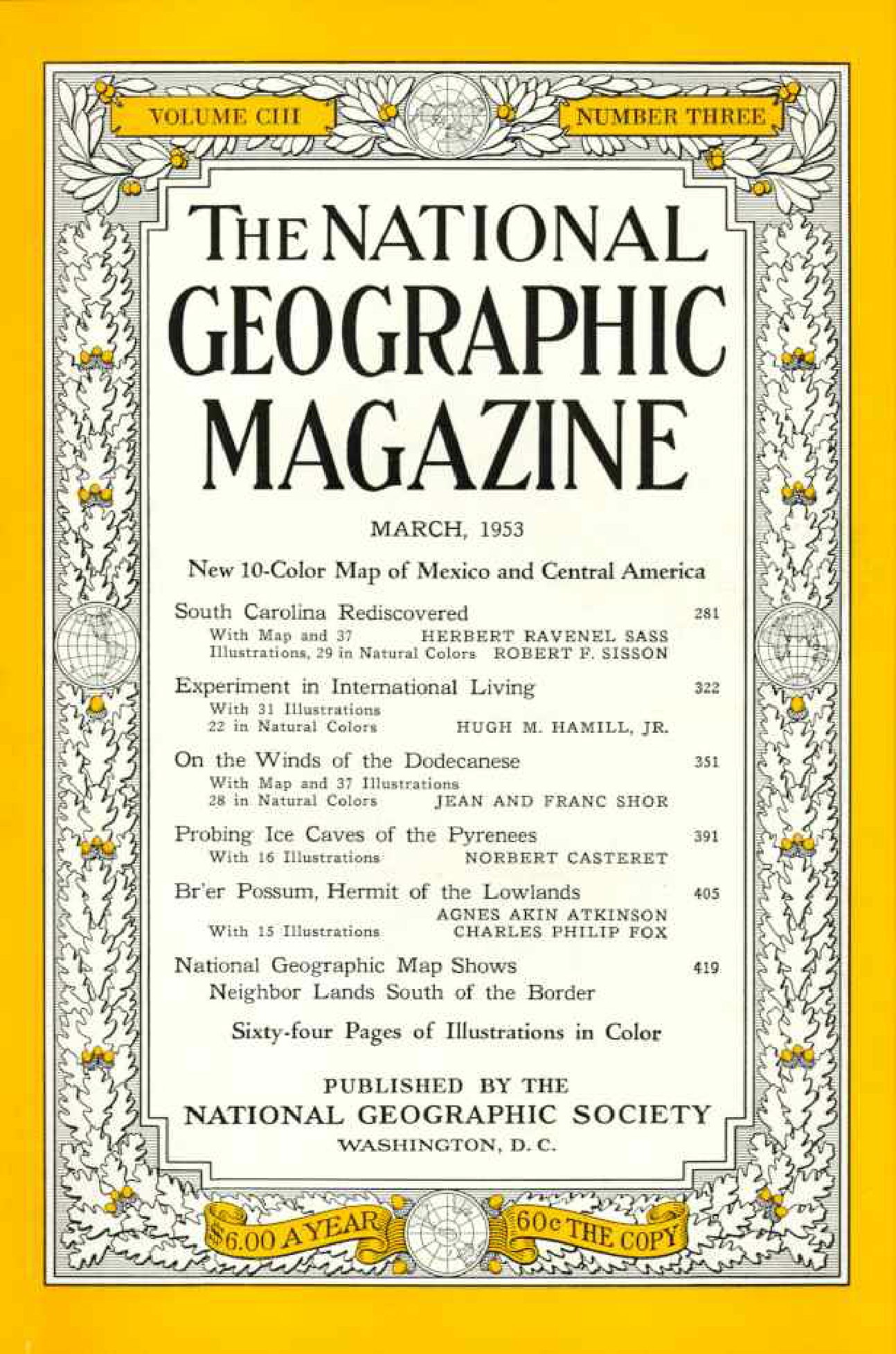 [해외잡지] National Geographic 1953-03 103-3 Mar
