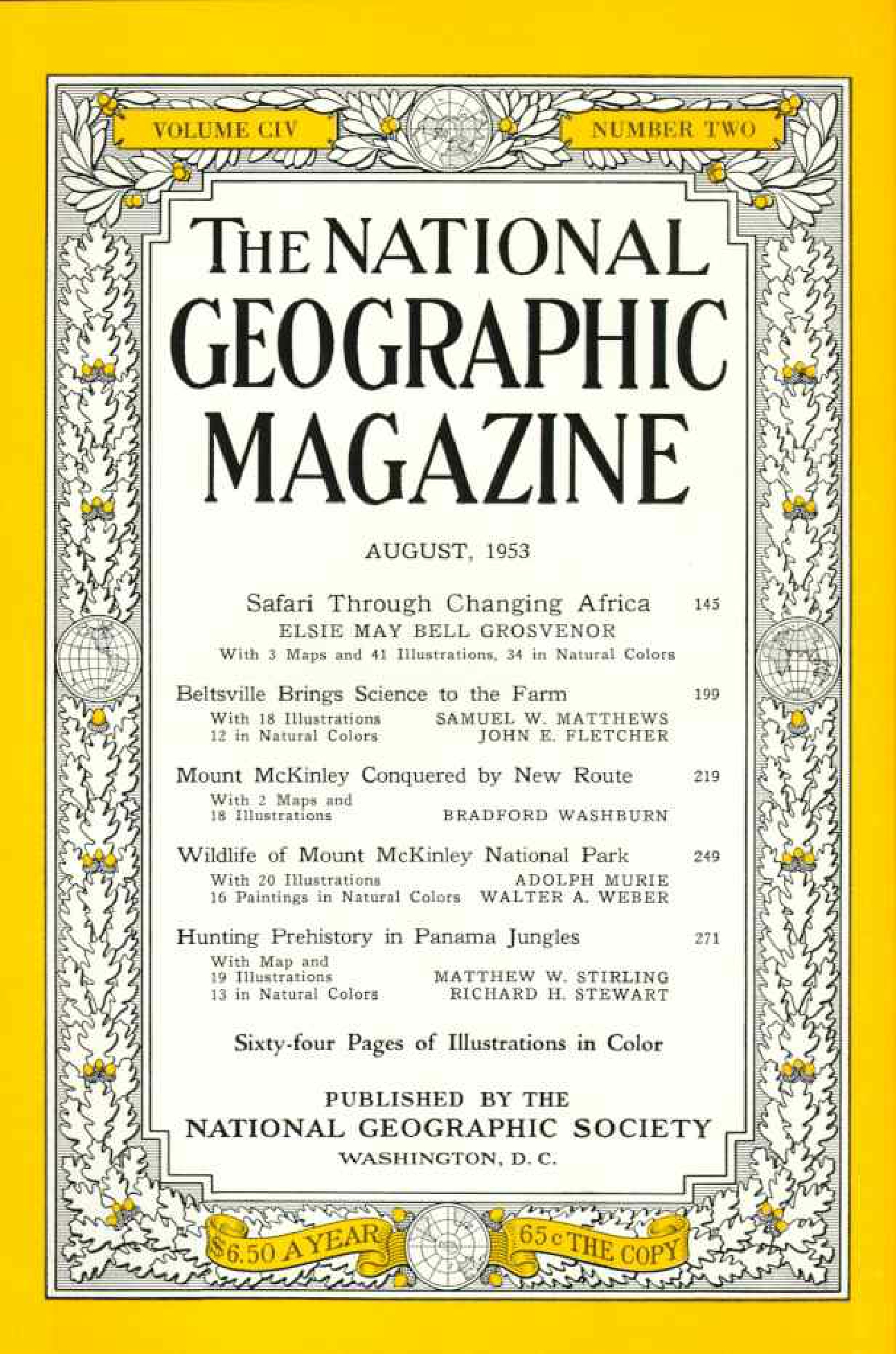 [해외잡지] National Geographic 1953-08 104-2 Aug