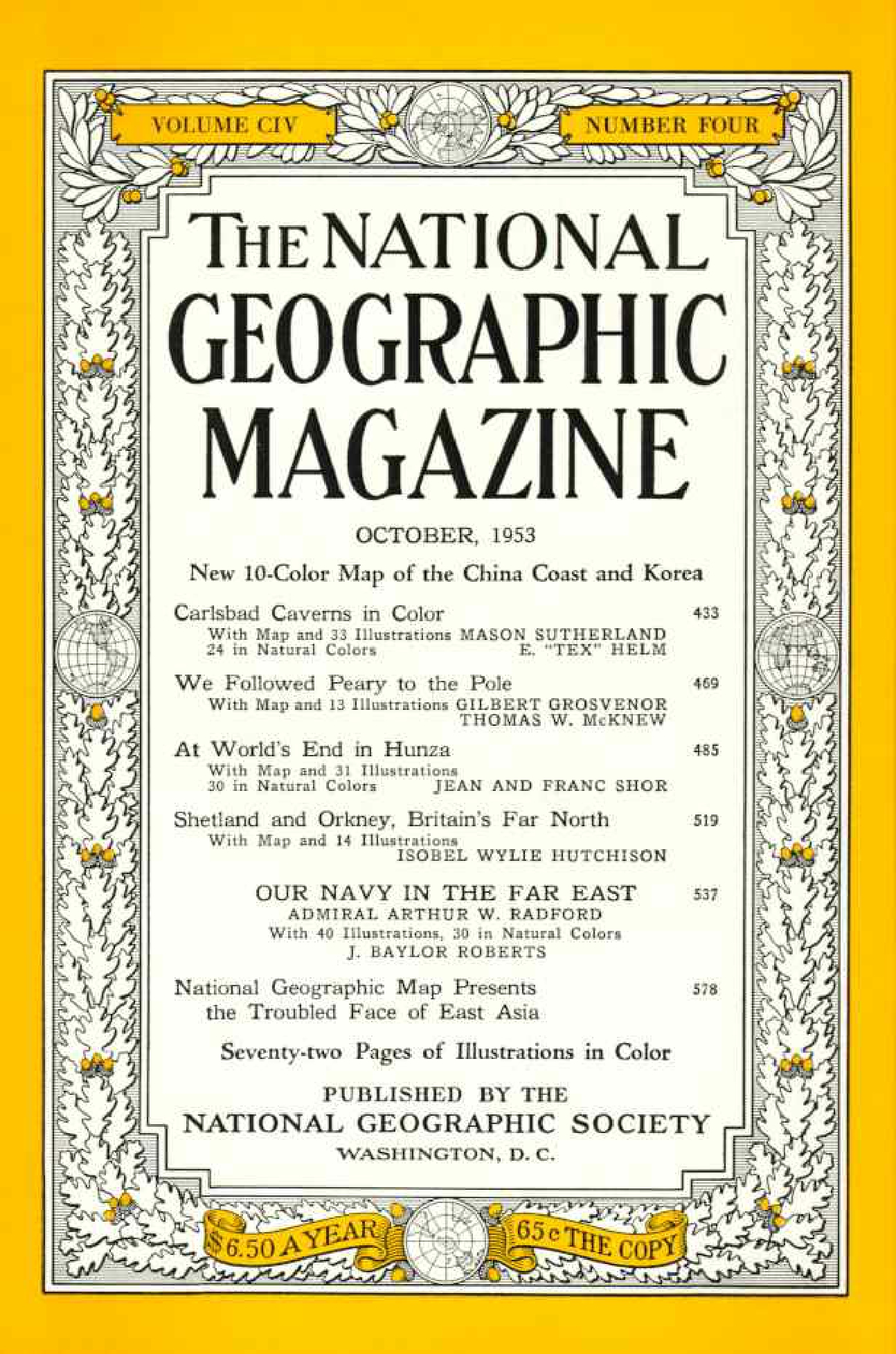[해외잡지] National Geographic 1953-10 104-4 Oct