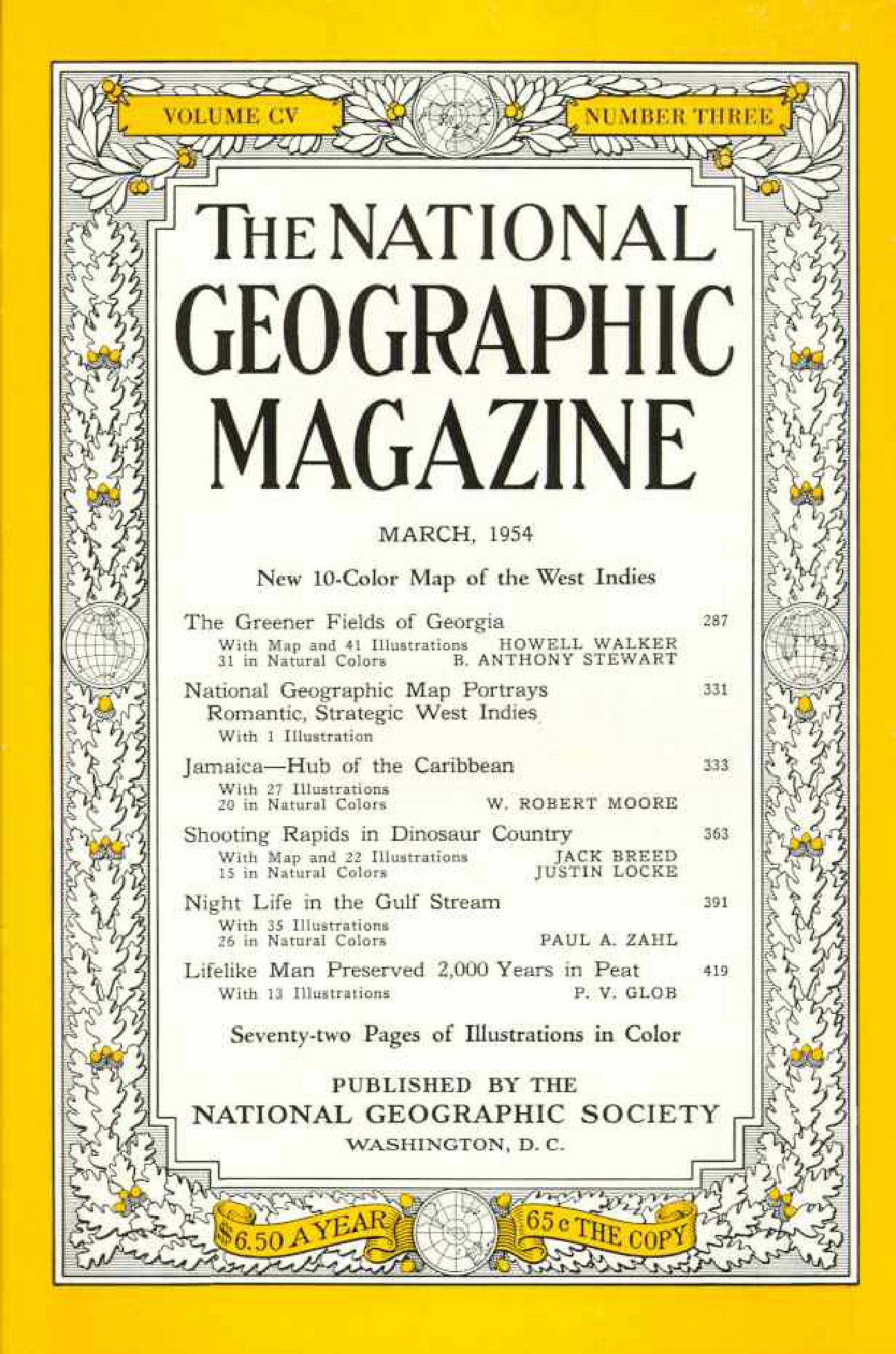 [해외잡지] National Geographic 1954-03 105-3 Mar