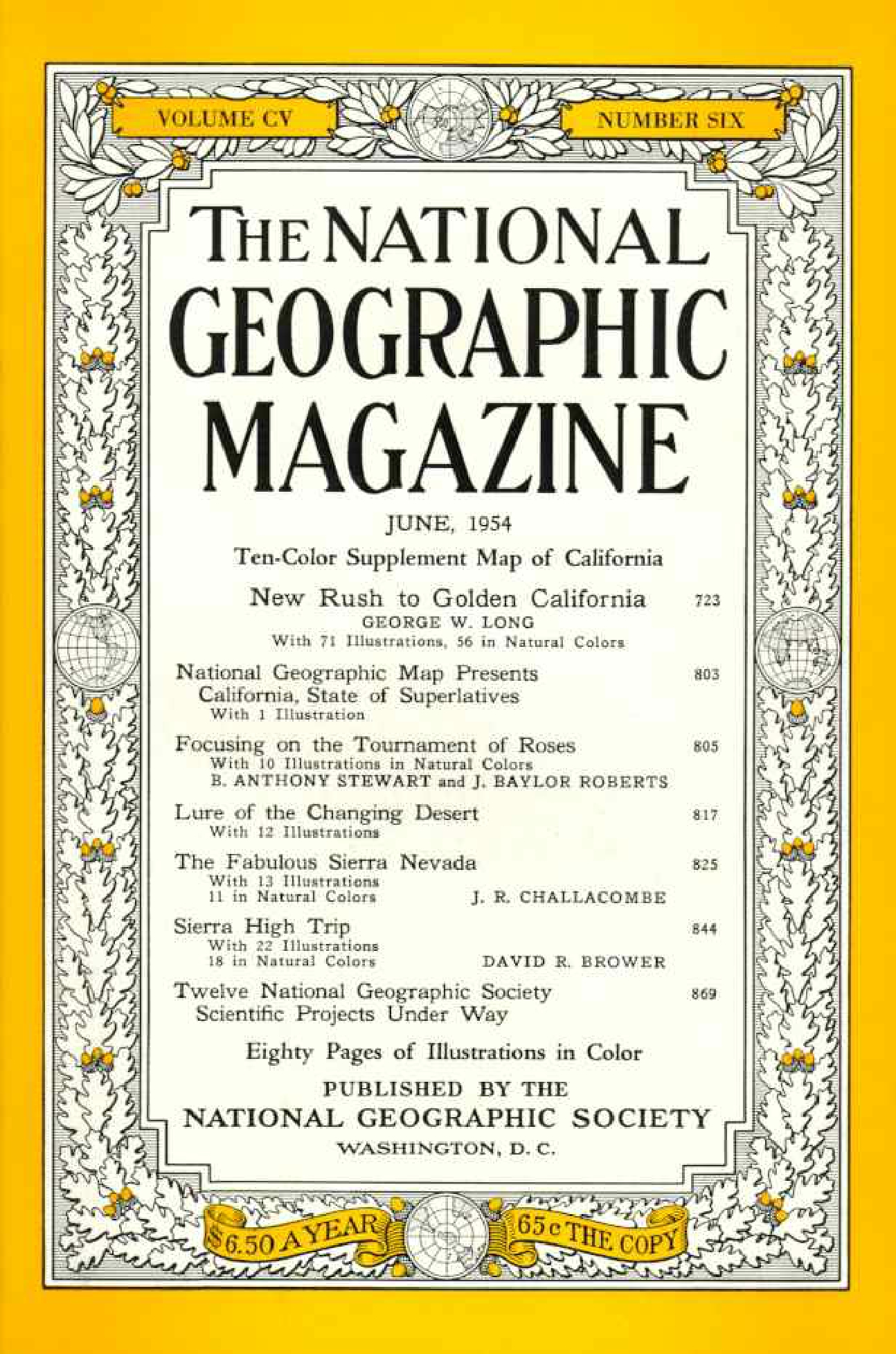 [해외잡지] National Geographic 1954-06 105-6 Jun
